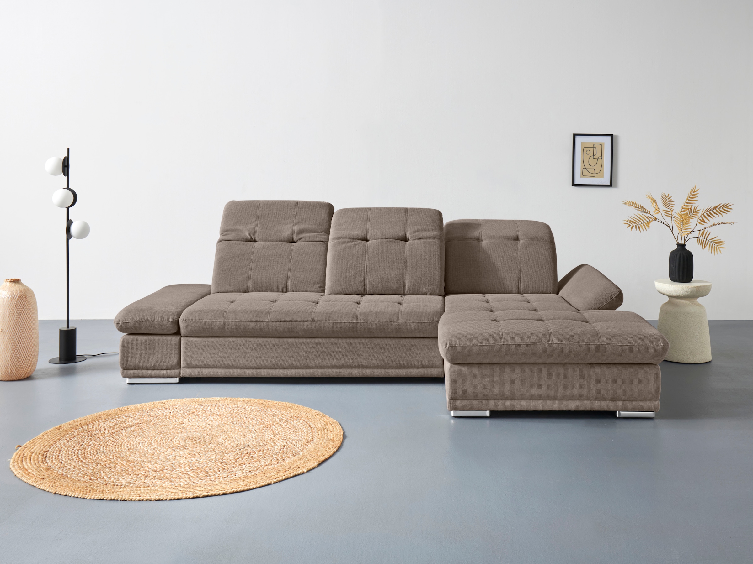 COTTA Ecksofa "Holiday L-Form mit Sitztiefen-, Armteil- und Kopfteilverstel günstig online kaufen