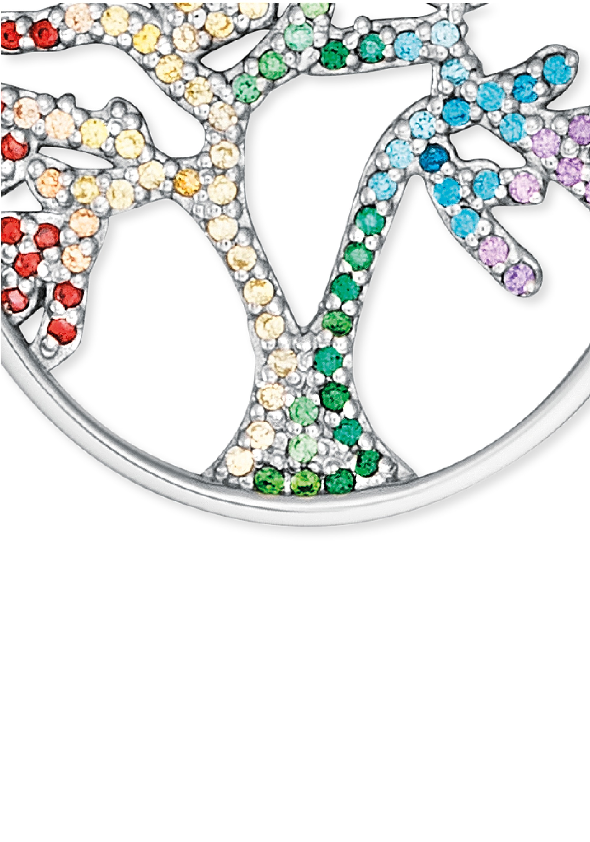 Engelsrufer Kette mit Anhänger »LEBENSBAUM MULTICOLOR, ERN-TREE-ZIM«, mit Zirkonia (synth.)