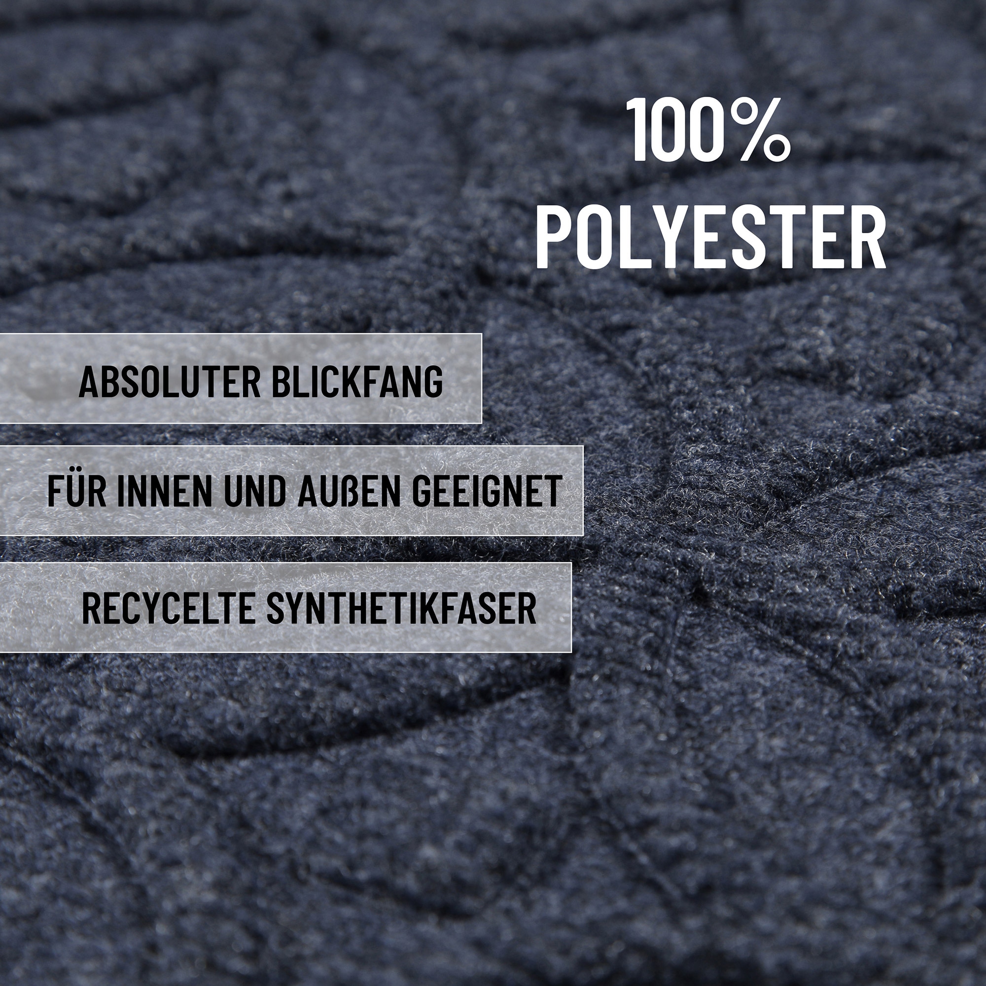Wecon home Fußmatte »Midnight Mosaic«, rechteckig, 4 mm Höhe, pflegeleicht, rutschfest, Ornamente, Innen & Außen, Schmutzfangmatte