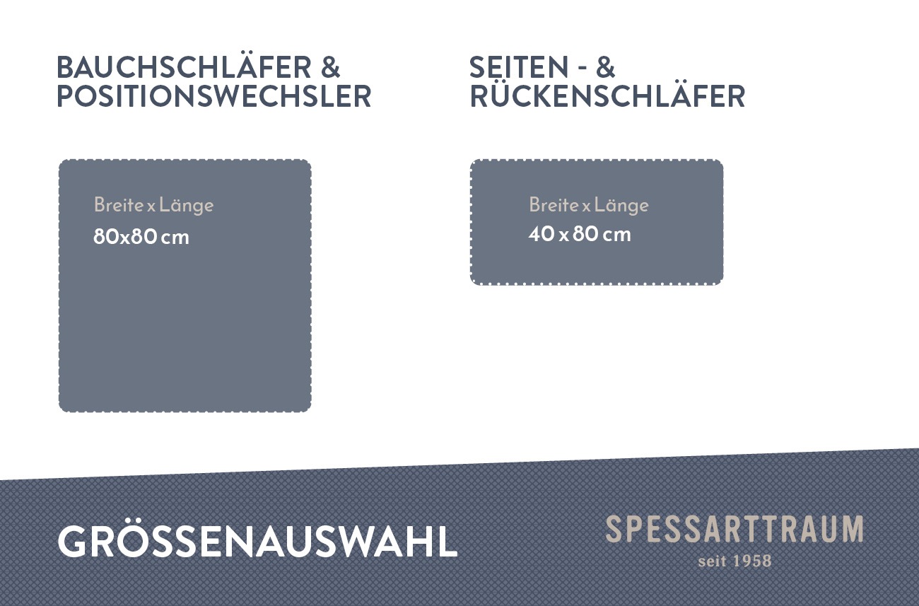 SPESSARTTRAUM 3-Kammer-Kopfkissen »Bern Kissen 40x80cm, 80x80cm«, Füllung: günstig online kaufen