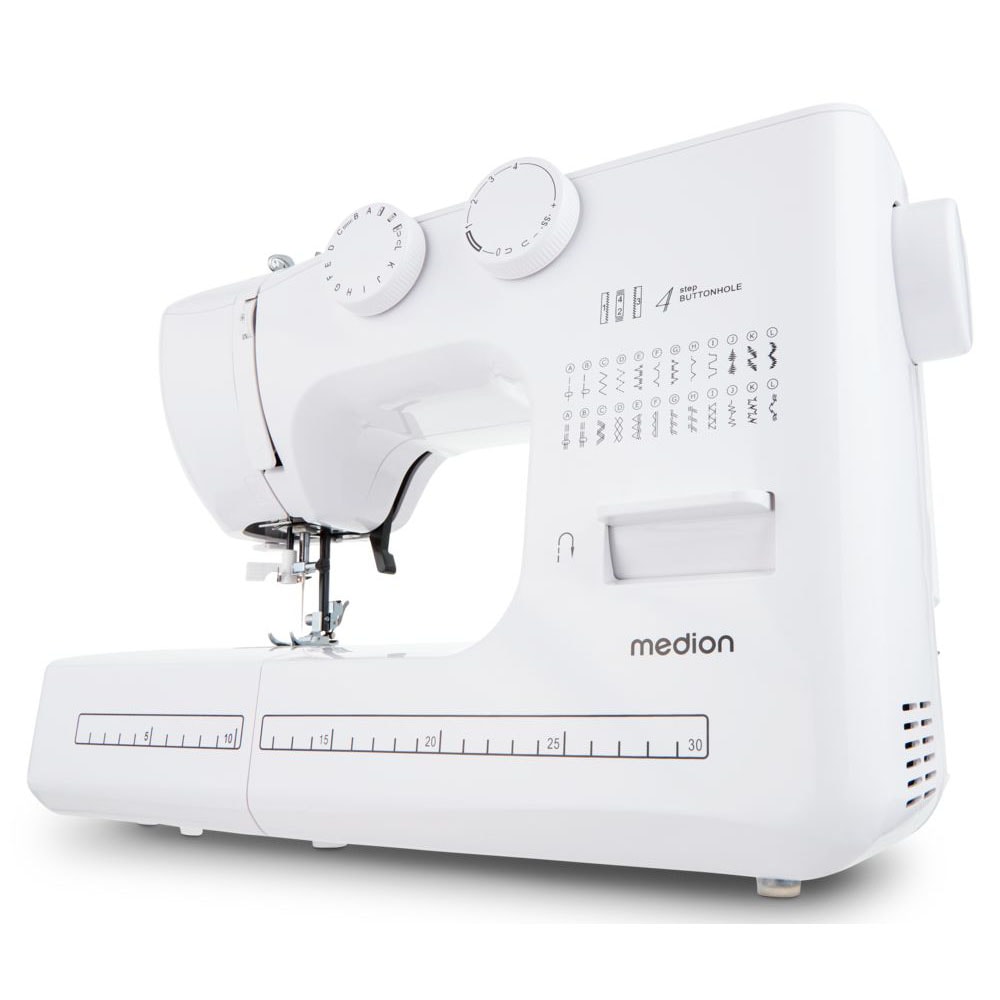 Medion® Freiarm-Nähmaschine »MD 10689, 60 Stichmuster, 4 Schritte Knopfloch,«, 24 Programme, Rückwärtstaste, Automatische Einfädler, Doppelnadelfunktion, Nählicht