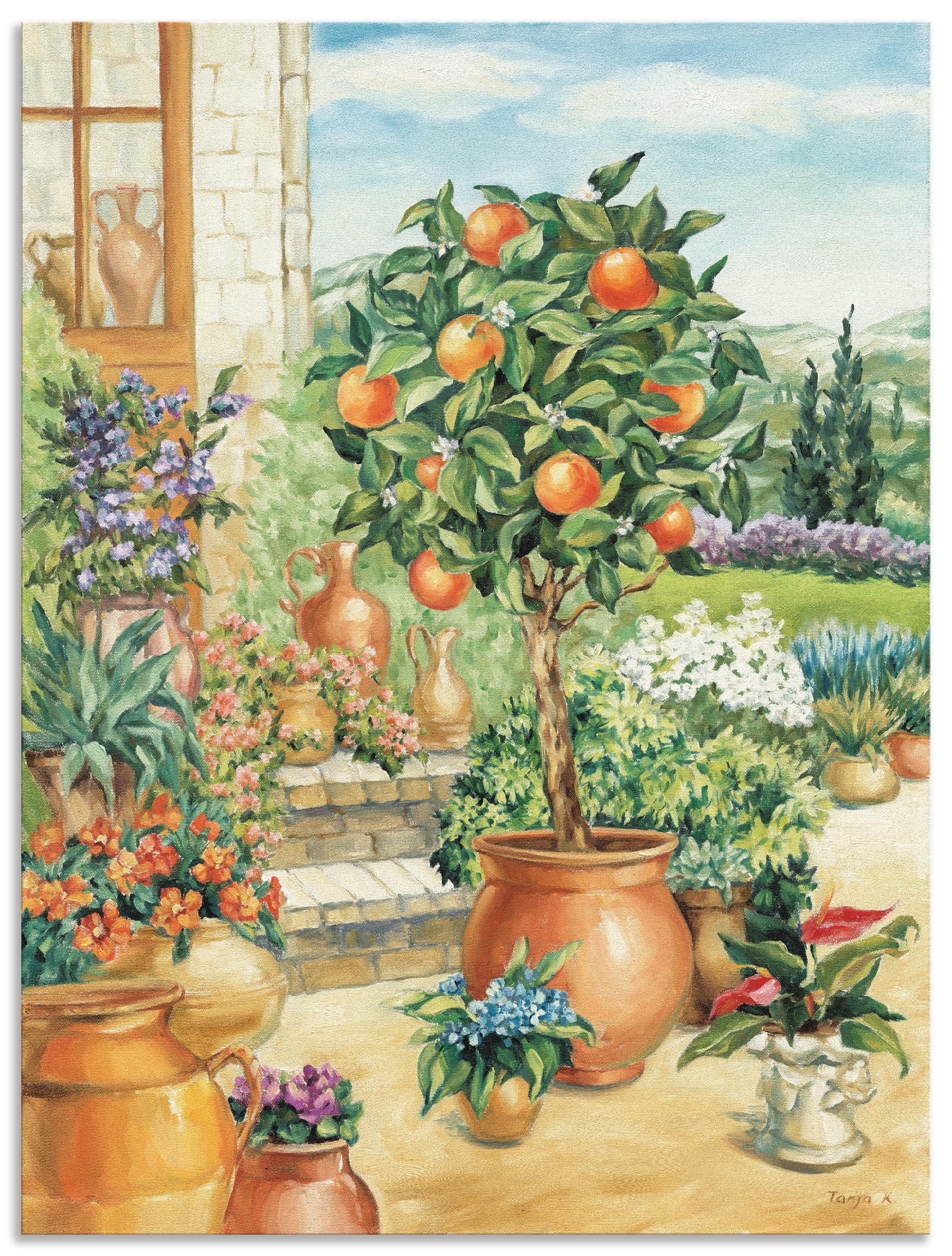 Artland Wandbild "Orangenbaum im Garten", Garten, (1 St.), als Alubild, Out günstig online kaufen