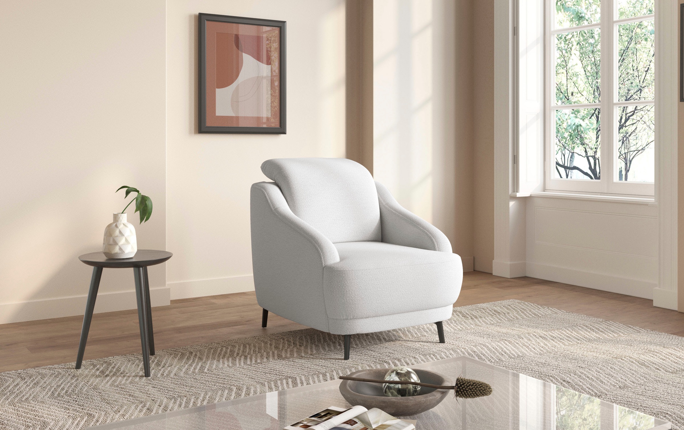 sit&more Sessel »Blues«, (1 St.), mit Metallfüßen, schwarz-matt günstig online kaufen