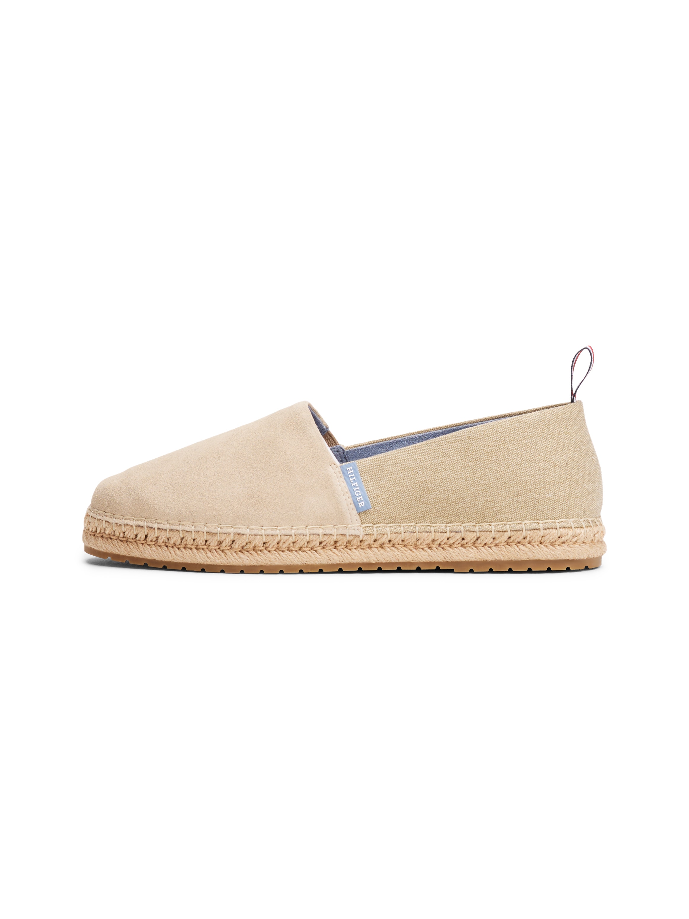 Tommy Hilfiger Espadrille »HILFIGER FLEX MIX ESPADRILLE«, Sommerschuh, Schlupfschuh, Slipper mit seitlichem Logo-Schriftzug