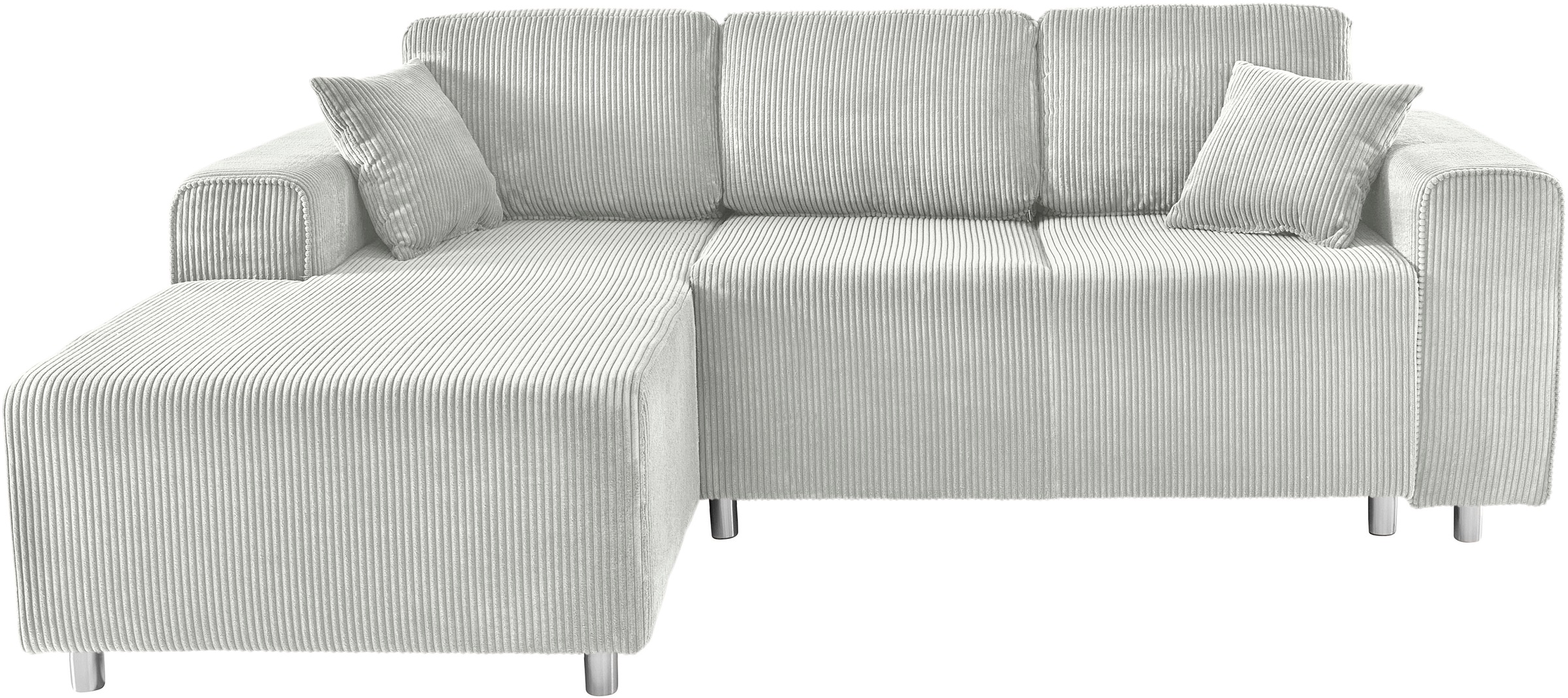 Guido Maria Kretschmer Home&Living Ecksofa »Györ«, L-Form, wahlweise mit Bettfunktion und Bettkasten incl. 2 Zierkissen