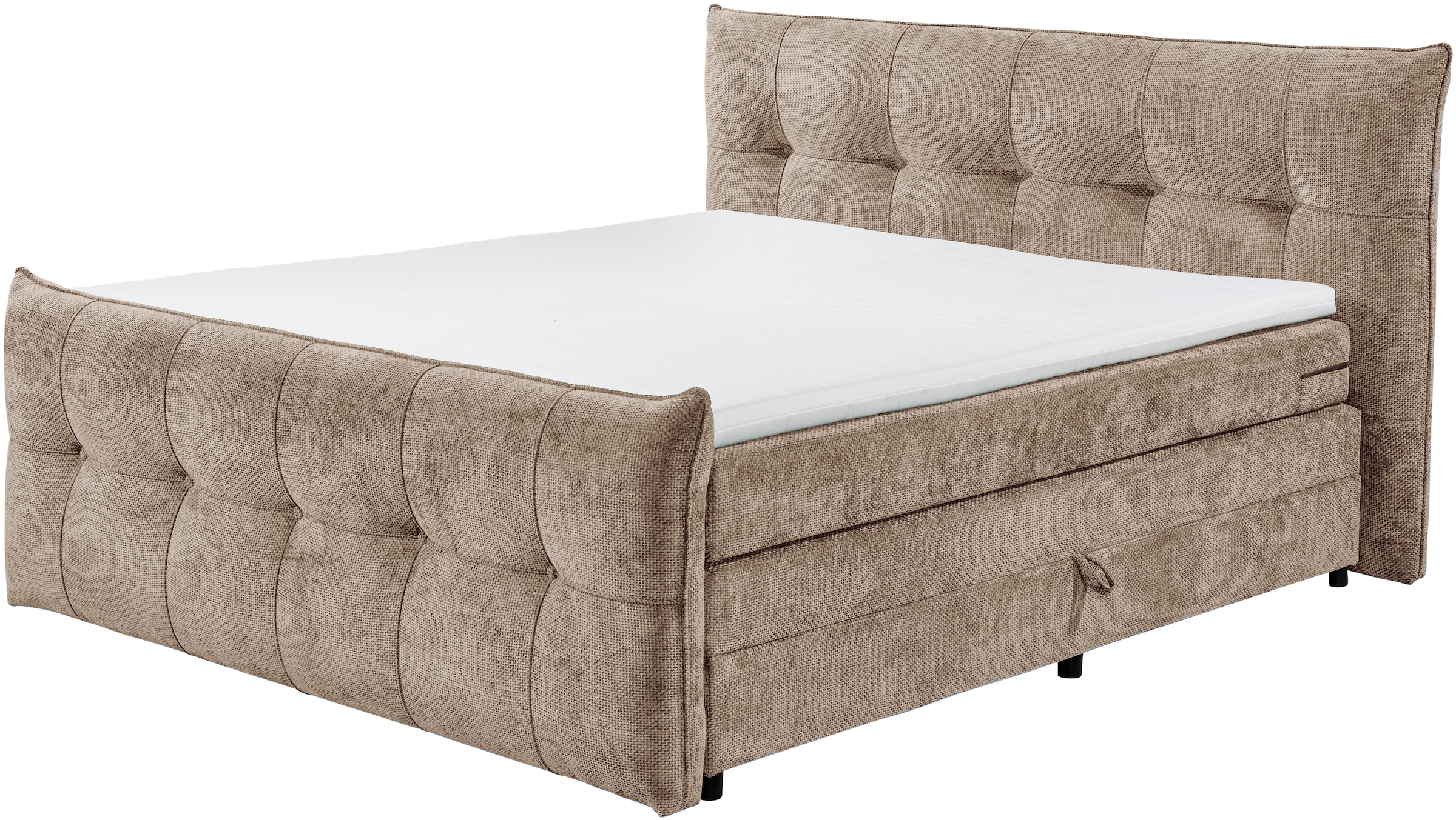 ED EXCITING DESIGN Boxspringbett »Gallina«, mit Bettkasten, inkl. Topper günstig online kaufen