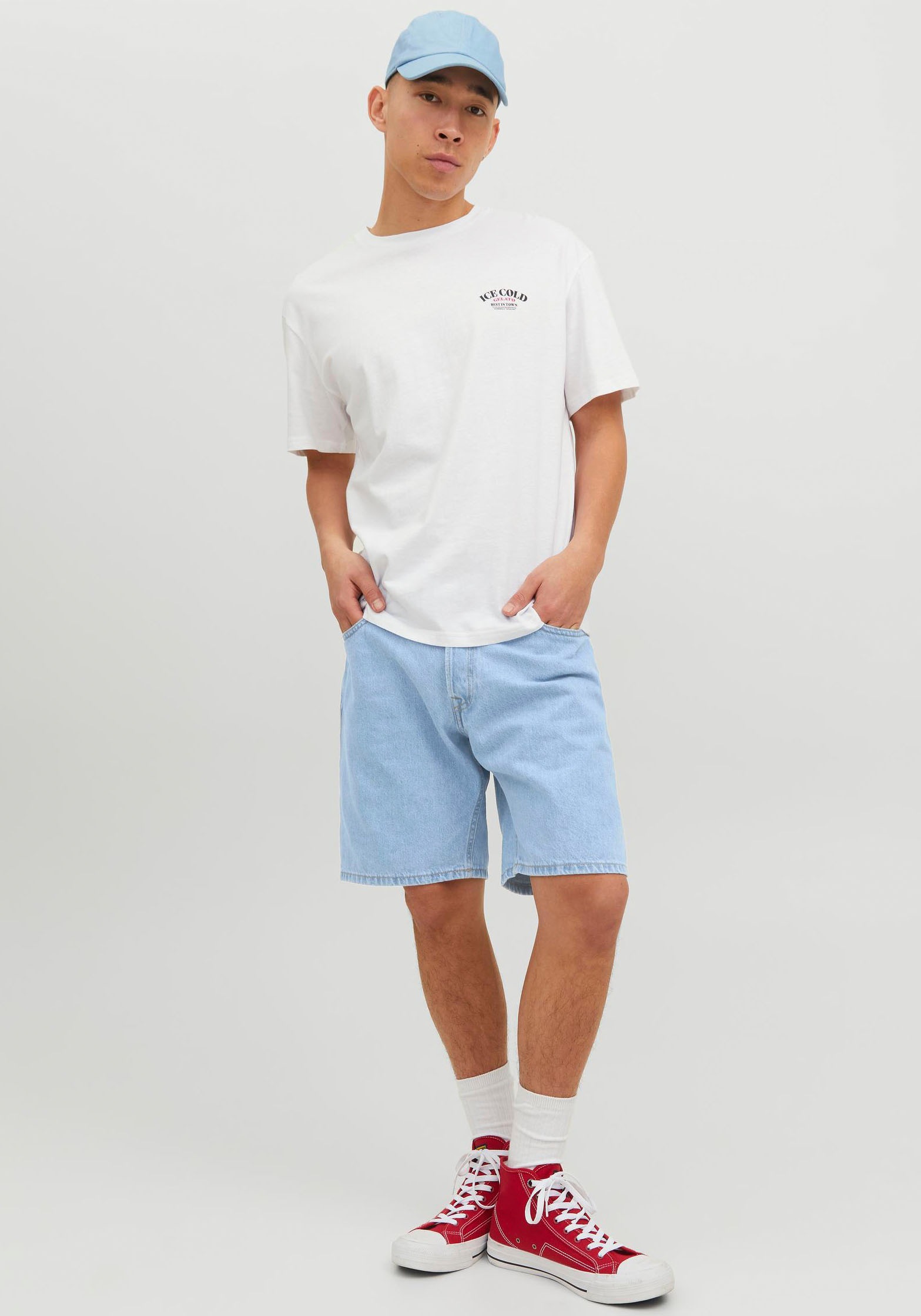 4. Bild von Jack & Jones Jeansshorts »JJICHRIS JJORIGINAL SHORTS MF 255 SN«