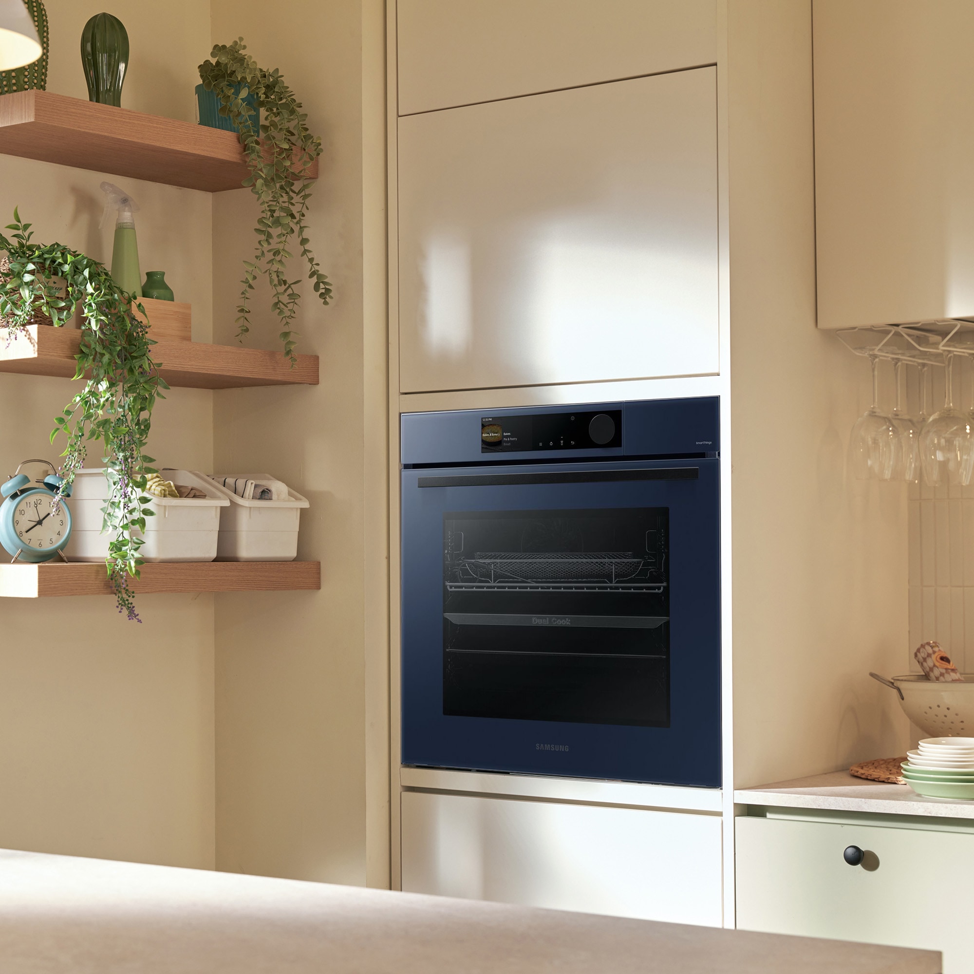 Samsung Pyrolyse Backofen NV7600B »NV7B6675CDN« mit 1-fach-Teleskopauszug mit Pyrolyse-Selbstreinigung Dual Cook – Ein Ofen. Zwei Garräume. Maximale Flexibilität.