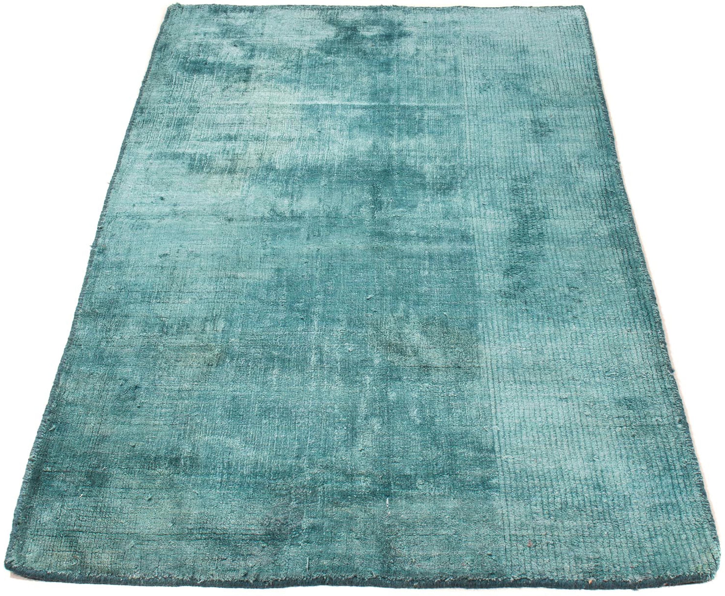 morgenland Wollteppich »Gabbeh - Loribaft Softy - 145 x 78 cm - hellblau«, günstig online kaufen