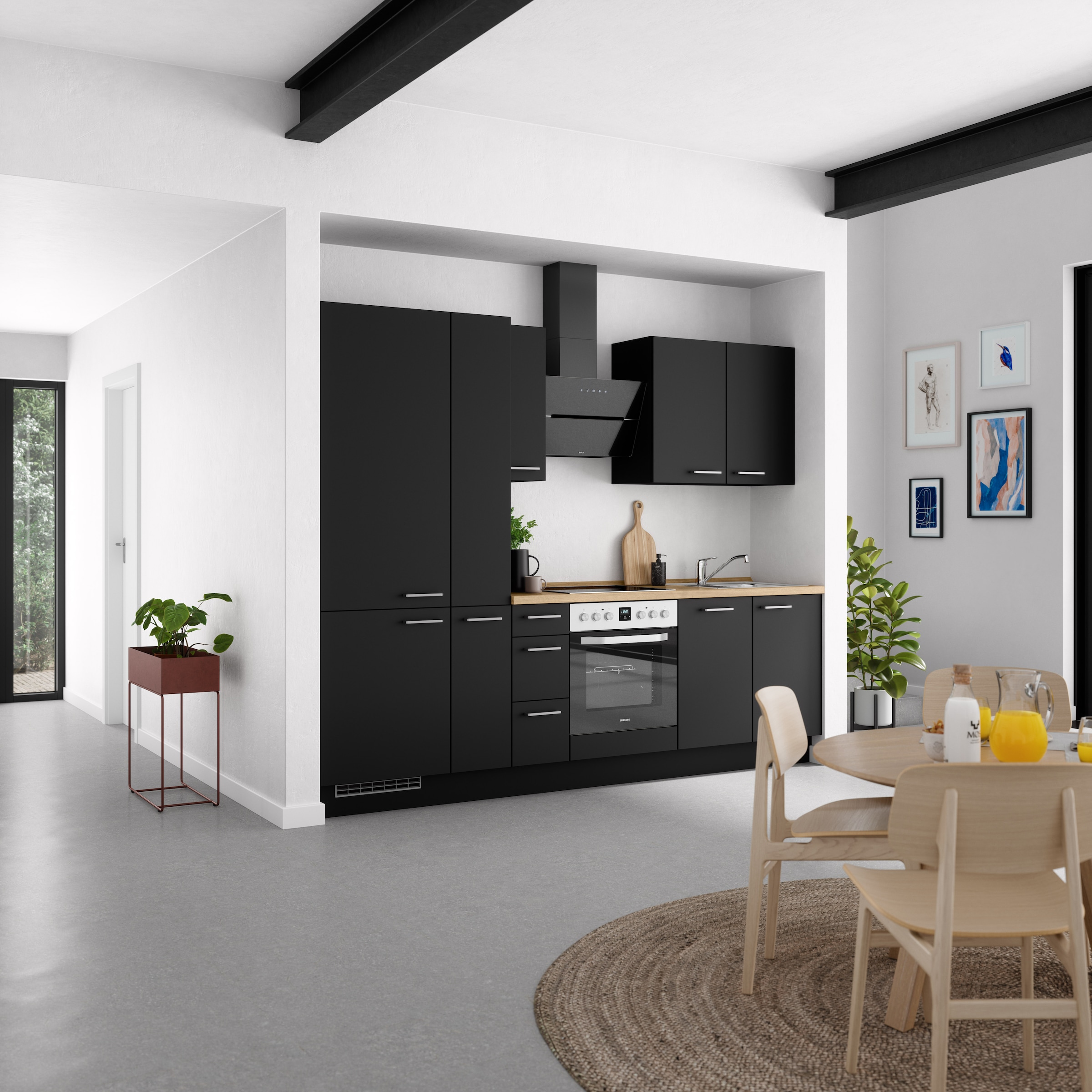 nobilia® Küchenzeile »"Touch II"«, vormontiert, Ausrichtung wählbar, Breite 270 cm, wahlw. mit E-Geräten