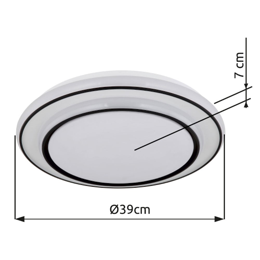 GLOBO LIGHTING LED Deckenleuchte »LOGAN«, Leuchtmittel LED-Modul | LED fest integriert, Deckenlampe/rund/Wohnzimmer/Schlafzimmer/elegant