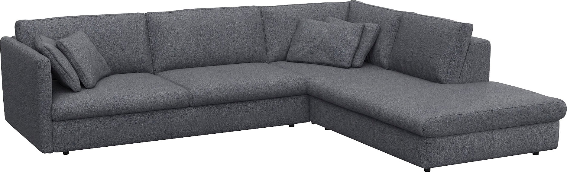 FLEXLUX Ecksofa »Lovane, elegant und zeitlos, bequem, L-Form«, Weich & anschmiegsam, große Sitztiefe auf Kaltschaum, Dekokissen inkl.