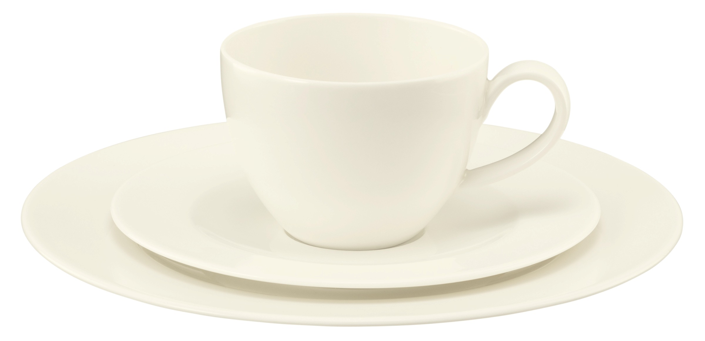 Seltmann Weiden Kaffeeservice »Geschirr-Set, Service Zoè«, (Set, 18 tlg., 6x Kaffeeobertasse, 6x Kombi-Untertasse groß, 6x Frühstücksteller rund), Tassen, Teller, Untertassen, Made in Germany, 18 Teile, für 6 Personen