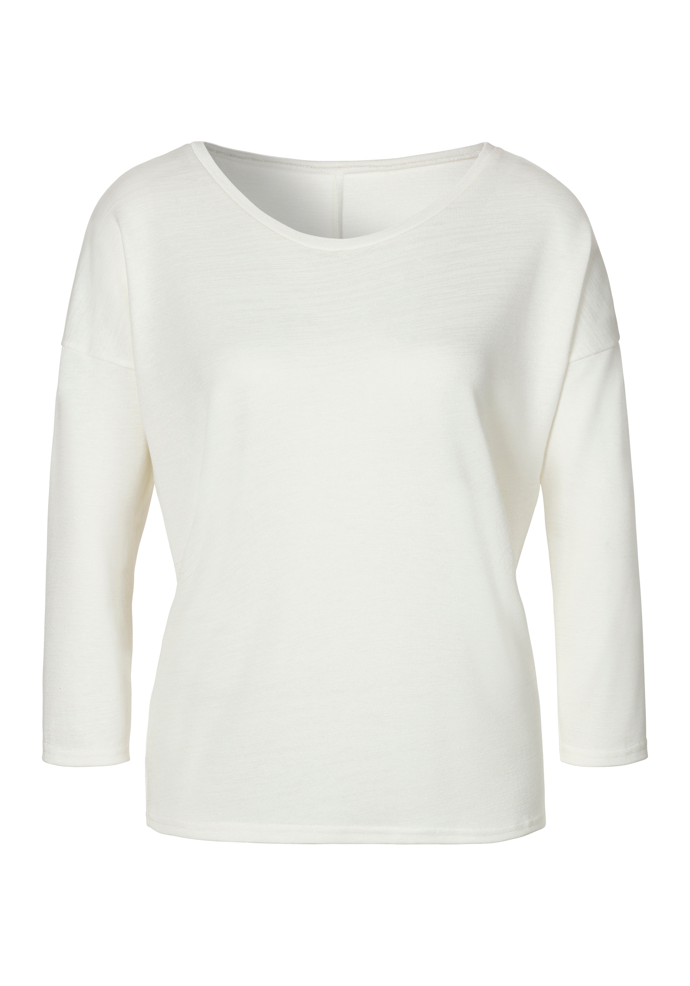 LASCANA 3/4-Arm-Shirt »aus feinem Strick«, (2er-Pack), aus pflegeleichter Qualität mit Viskose