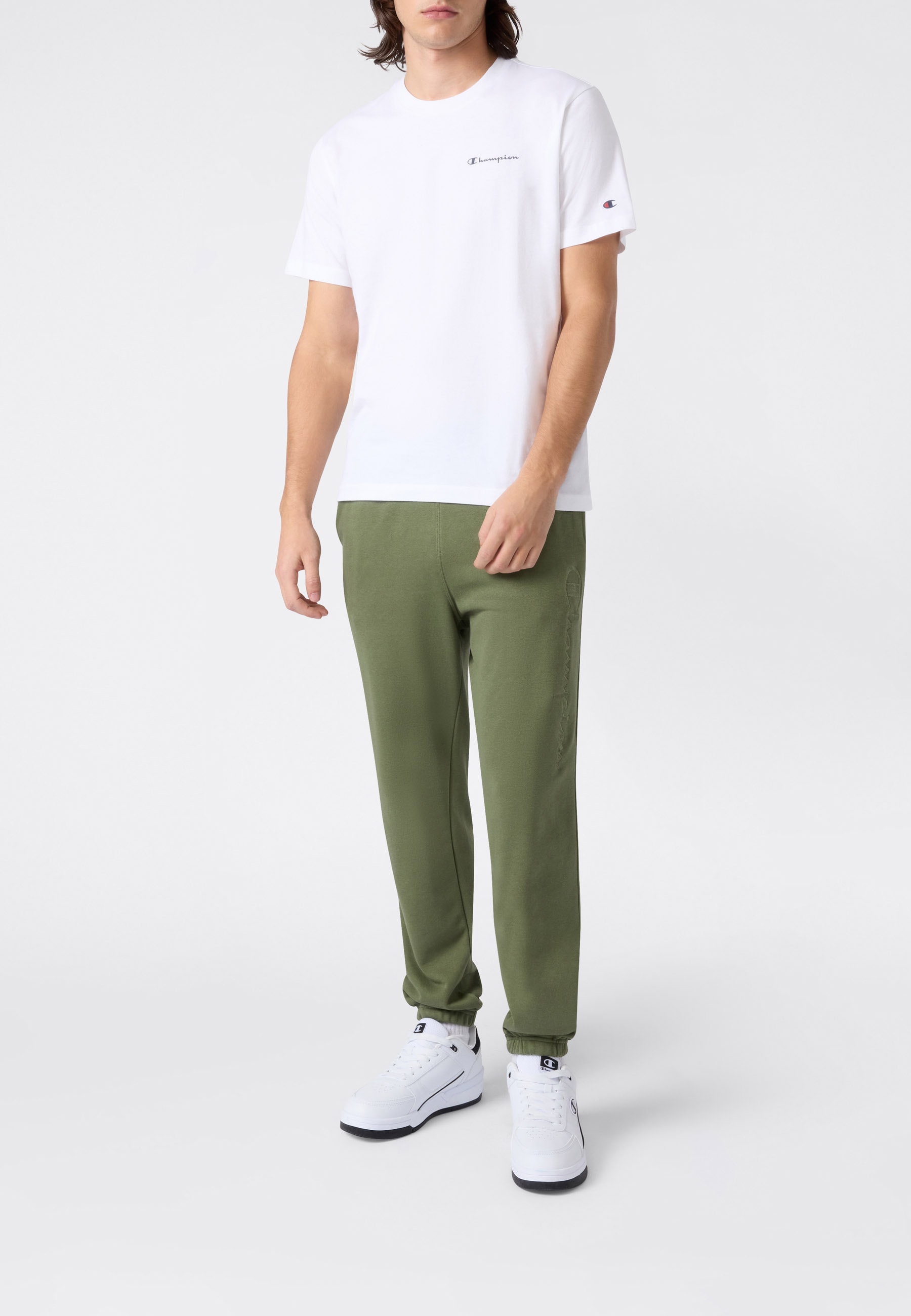 Champion Jogginghose »ICONS Terry Elastic Cuff Pants Large Logo«  sportliche Jogginghose, aus Baumwolle und Polyester