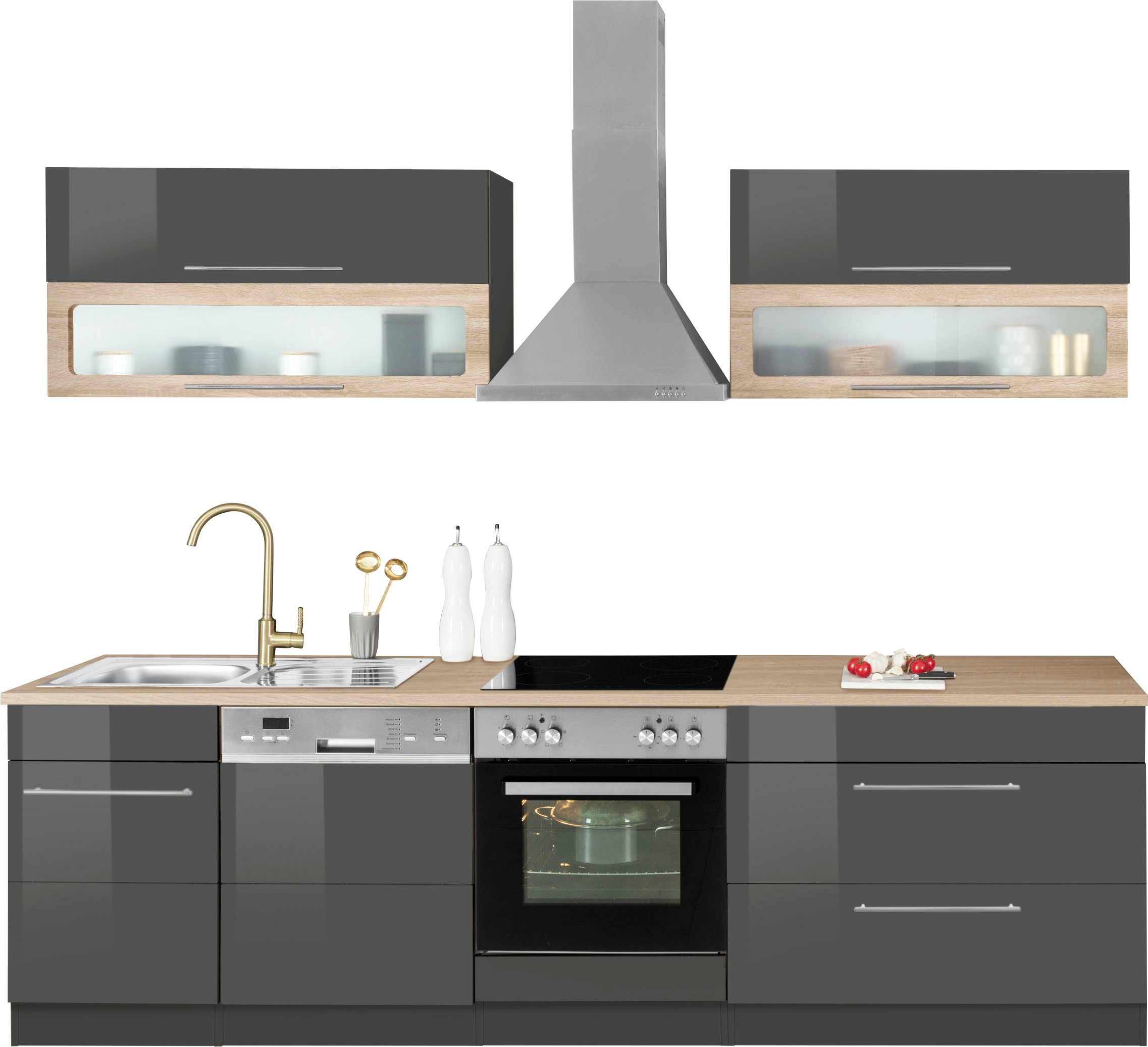 KOCHSTATION Küchenzeile »KS-Wien« Breite 270 cm, wahlweise mit E-Geräten günstig online kaufen