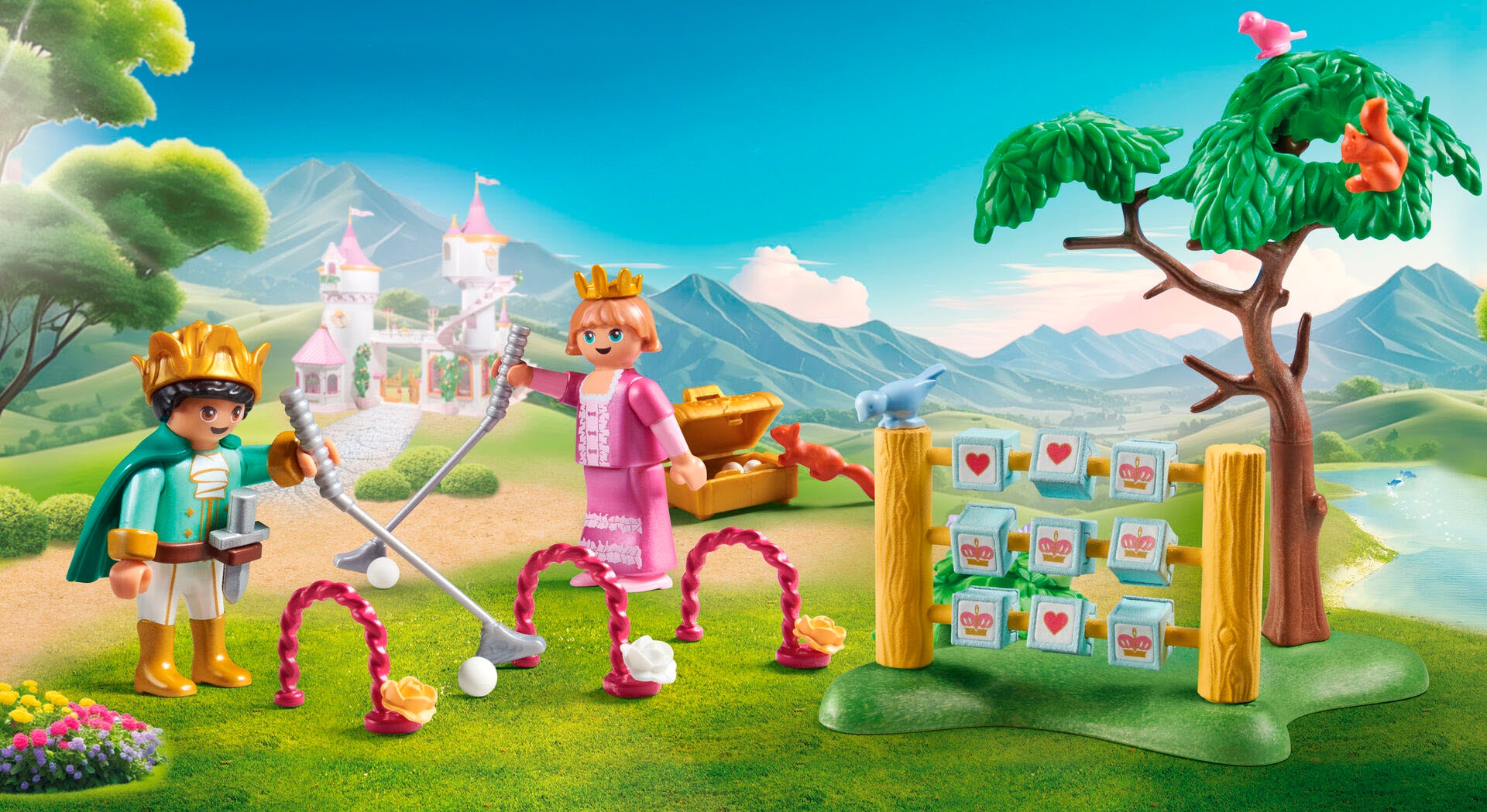 Playmobil® Konstruktions-Spielset »Königskinder im Spielgarten (71849), Playmobil Princess Magic«, (58 St.)