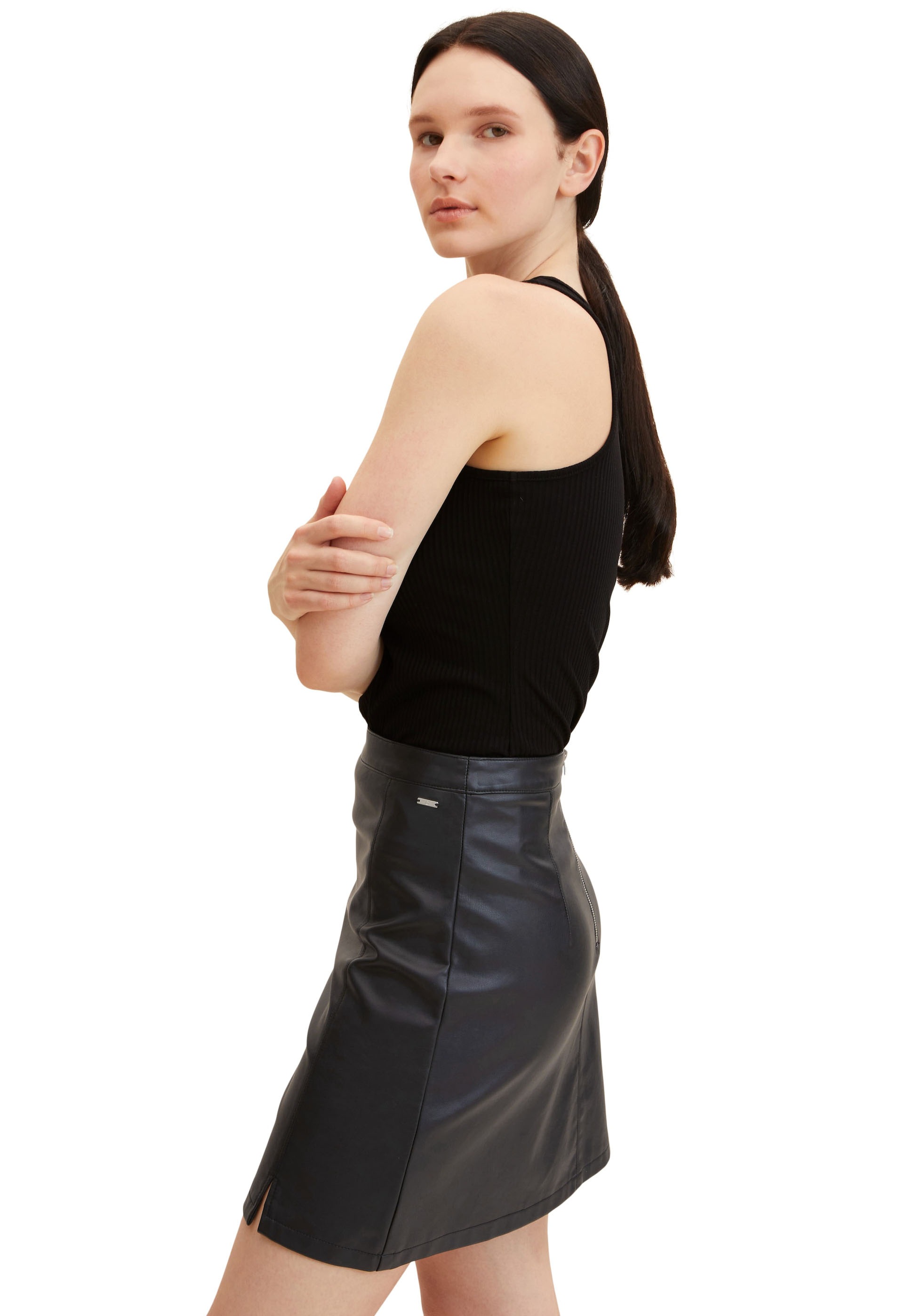 4. Bild von TOM TAILOR Denim Lederimitatrock