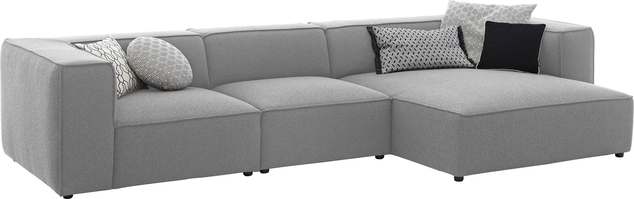 W.SCHILLIG Ecksofa »around-the-block«, mit eleganter Biese, mit Federkern, Breite 341 cm