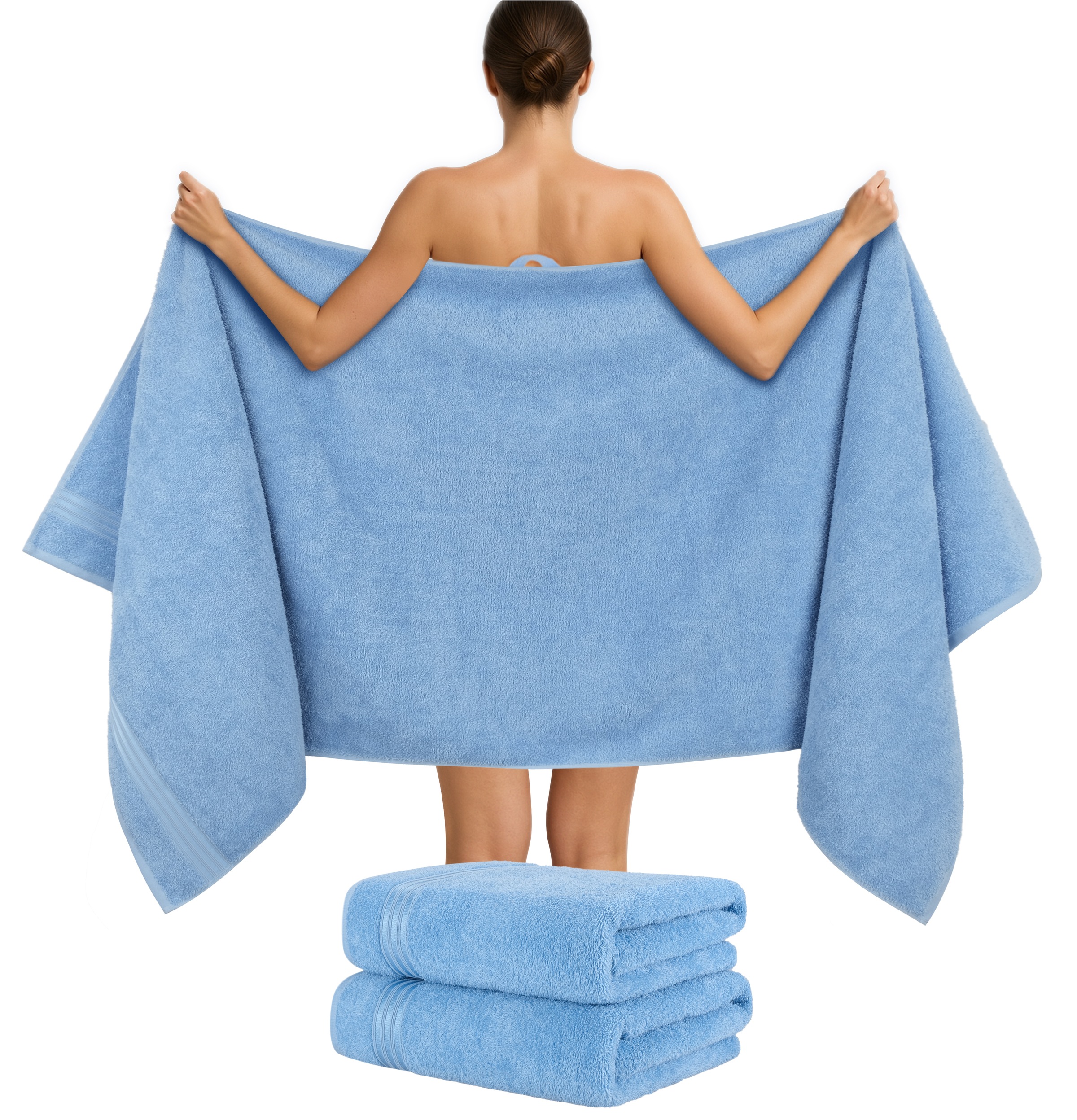 HAMMETEX Saunatuch »Hammetex 2er Set extra große Saunatücher«, (Packung, 2 St., 80x200 Saunatücher), 100% Baumwolle – Weich & Saugfähig – Luxuriöse Große Spa-Badetücher