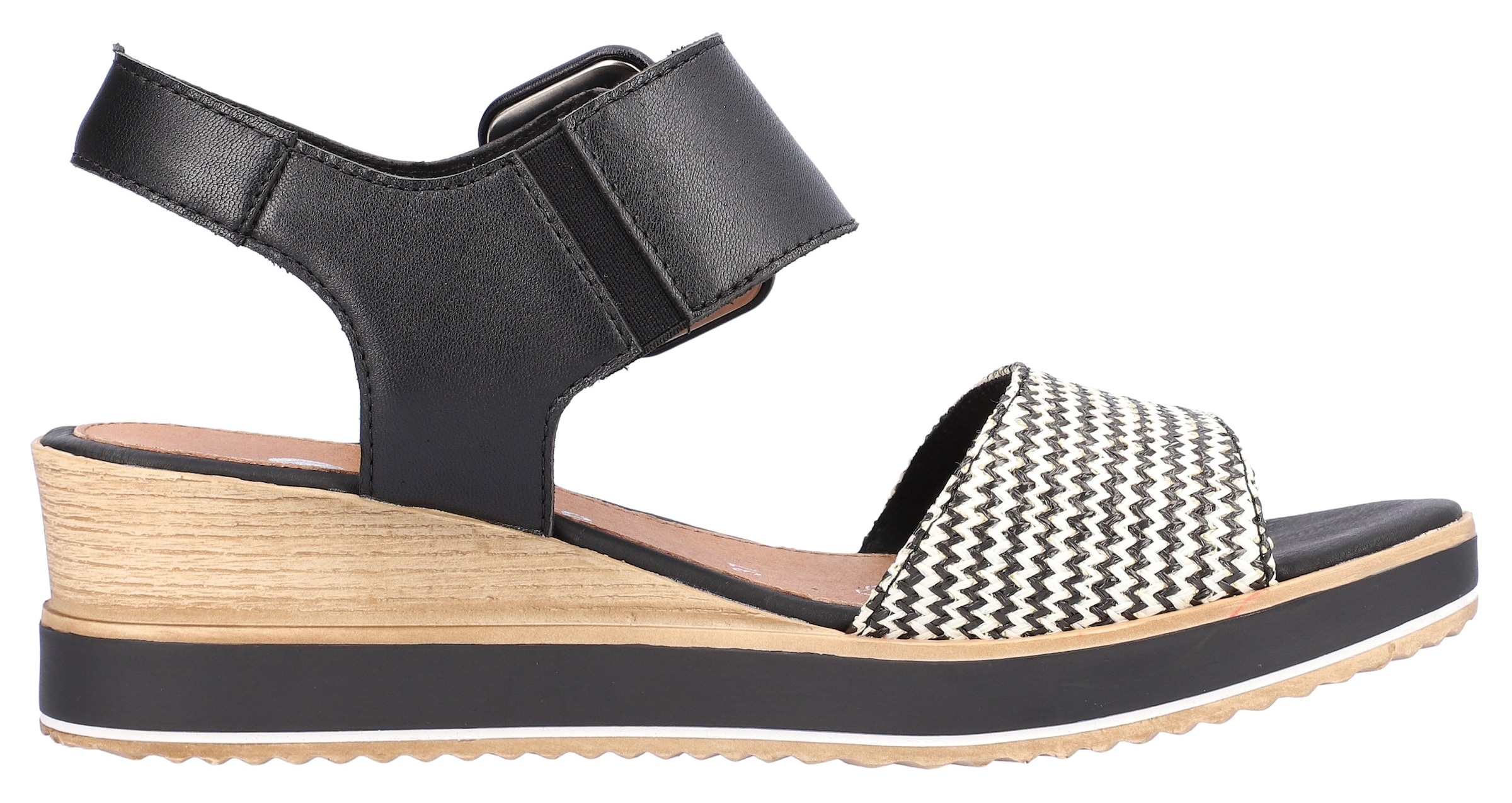 Remonte Sandalette »ELLE-Collection«  Sommerschuh, Sandale, Bequemschuh mit Klett unter der Zierschnalle