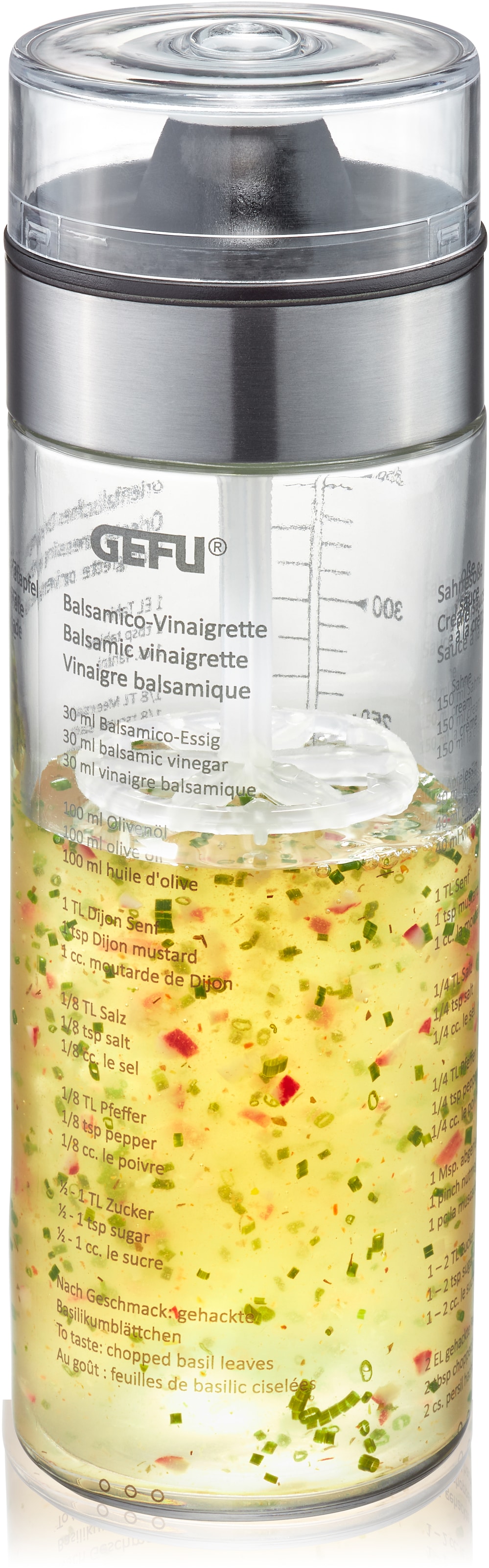 GEFU Dressing Shaker »MIX«, Doppelskala (ml/oz), auslaufsicher, 350 ml