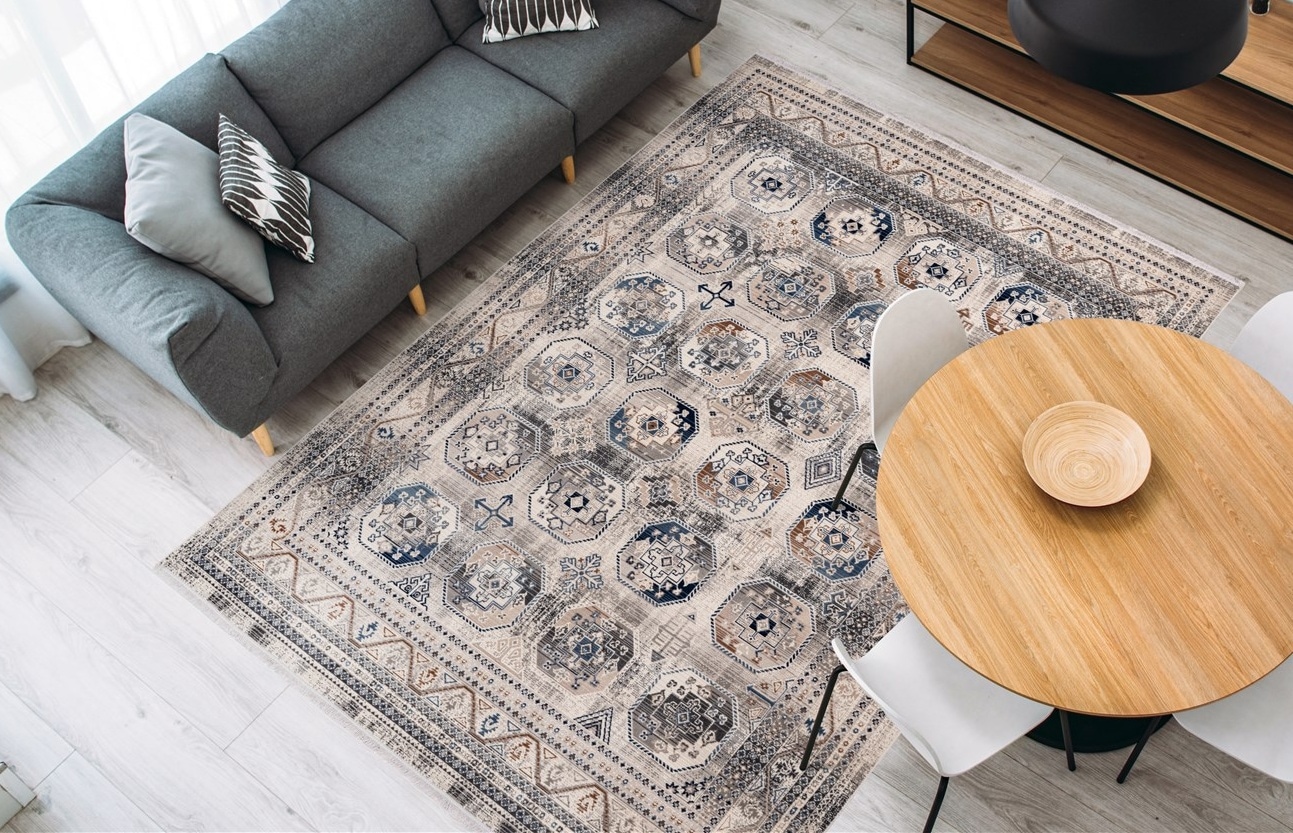 my home Teppich »Chellestee«, rechteckig, 5 mm Höhe, vintage, Wohnzimmer günstig online kaufen
