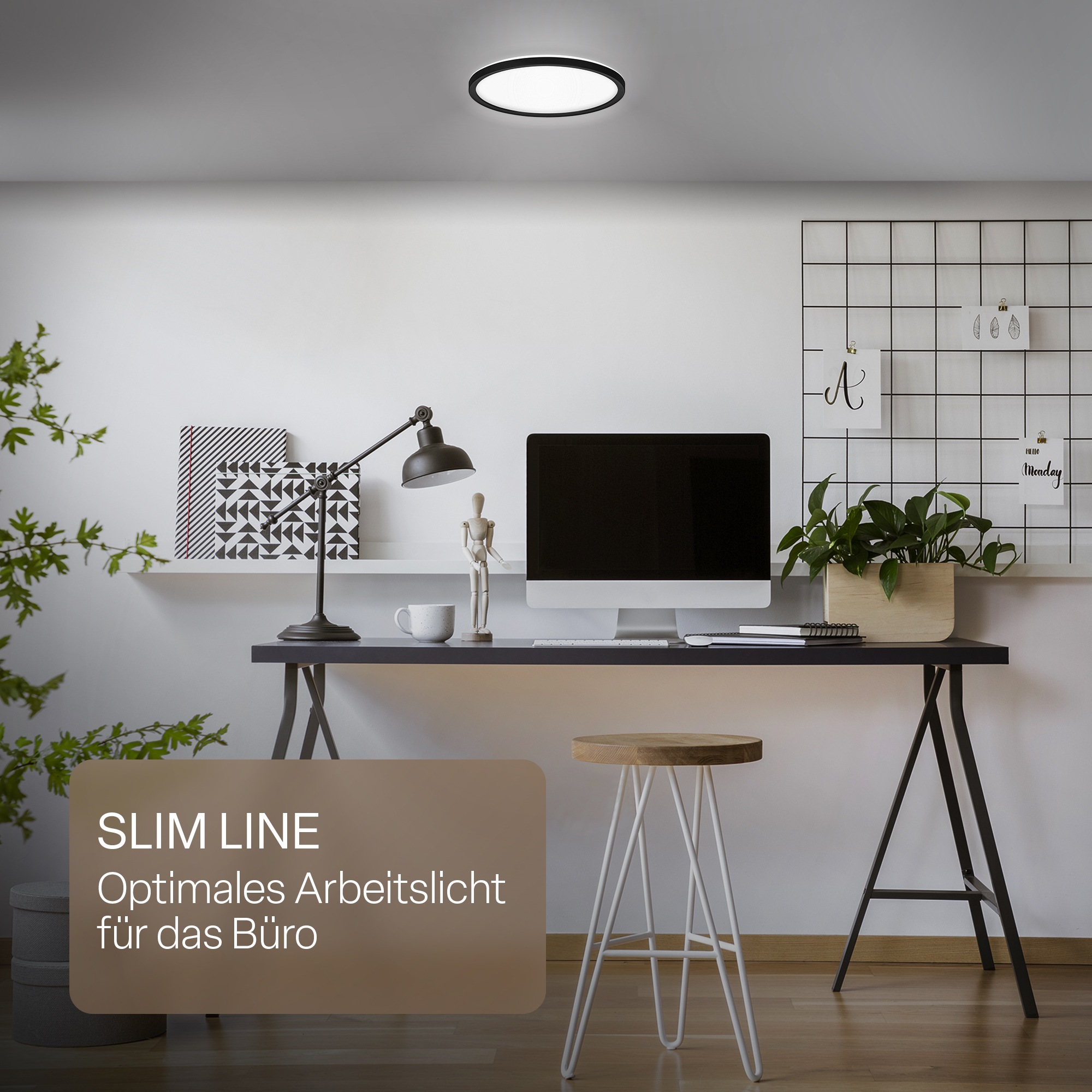 B.K.Licht LED Panel »SHALLOW« LED-Board 1 Stk. Neutralweiß 29x3 cm, Badlampe, Badezimmer, Küche, Wohnzimmer