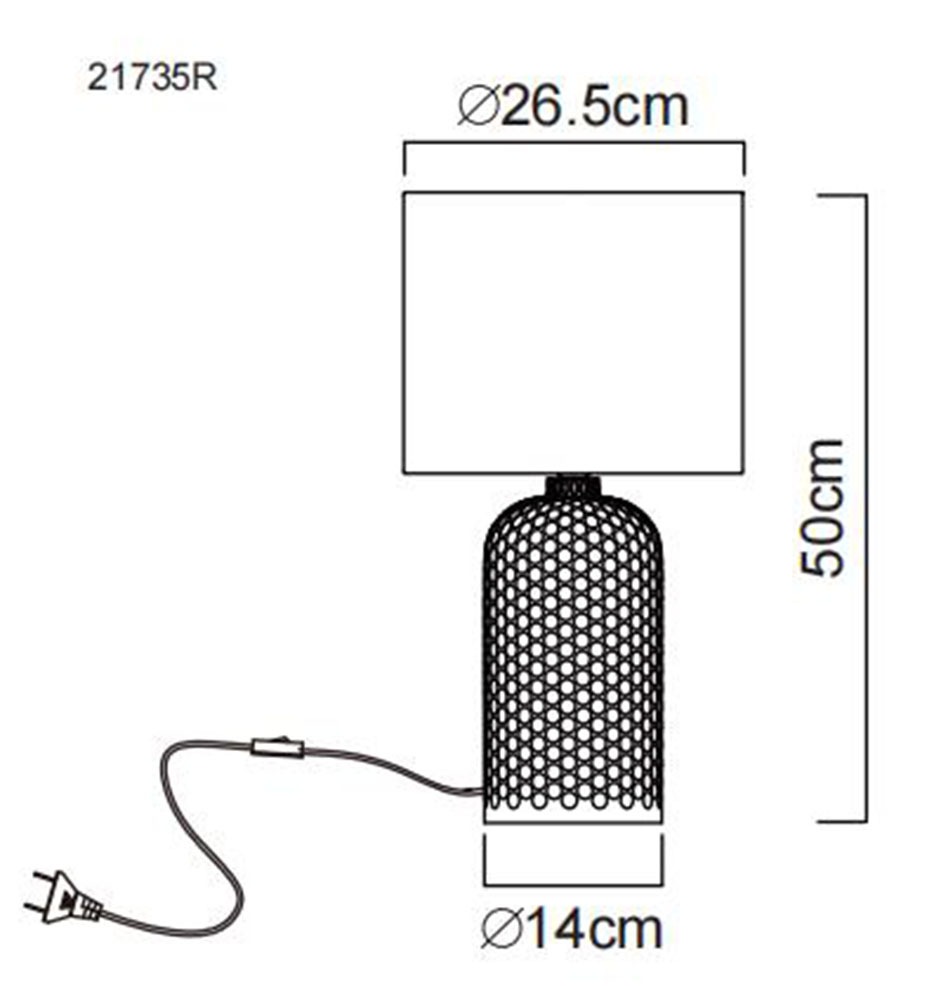 GLOBO LIGHTING Tischleuchte »SOFIA«, Leuchtmittel E27 | ohne Leuchtmittel, Tischlampe/rot/Wohnzimmer/Flur/Schlafzimmer