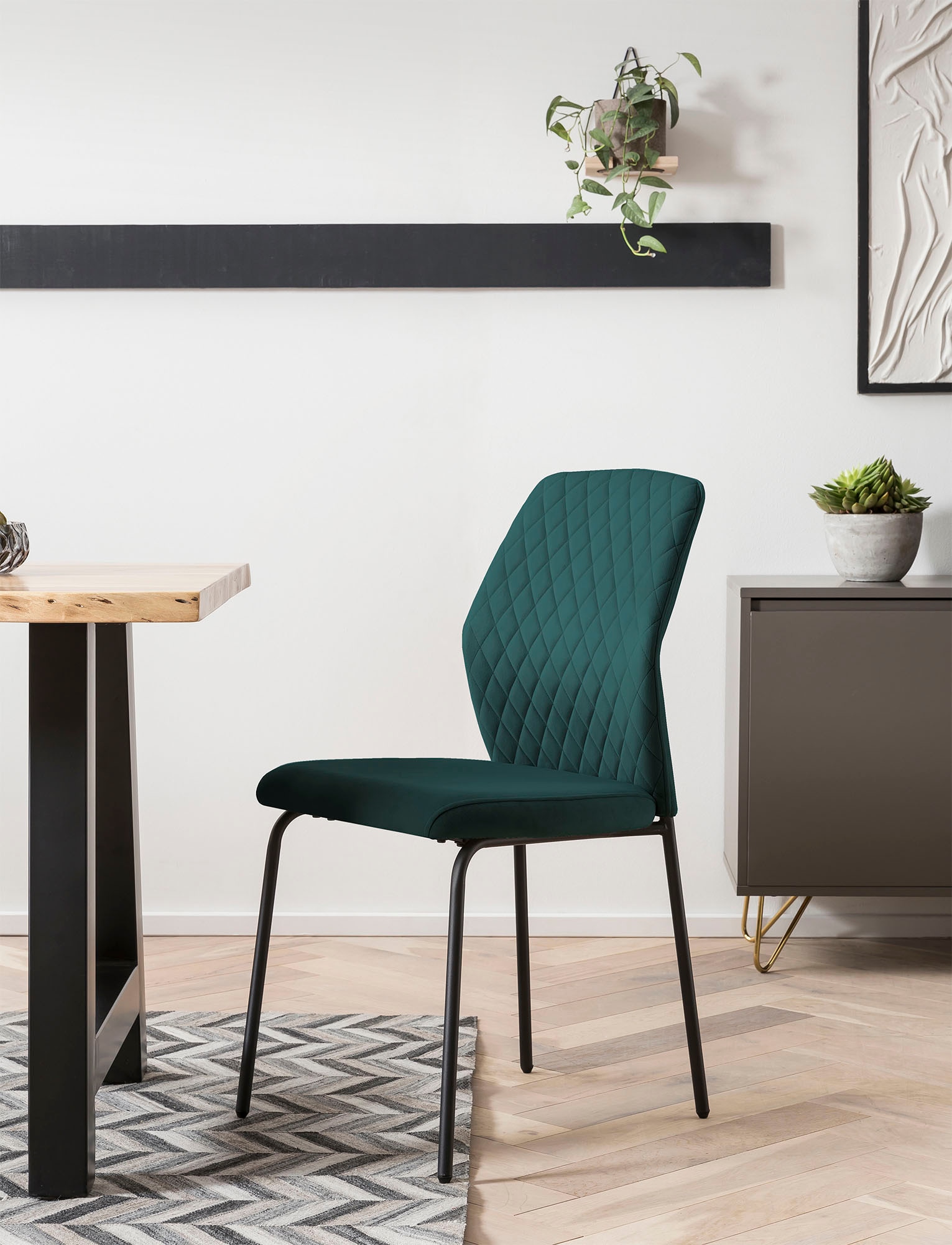 SalesFever 4-Fußstuhl »Esszimmerstuhl mit elegantem Stil« (Set) 2 Stk.2er S günstig online kaufen