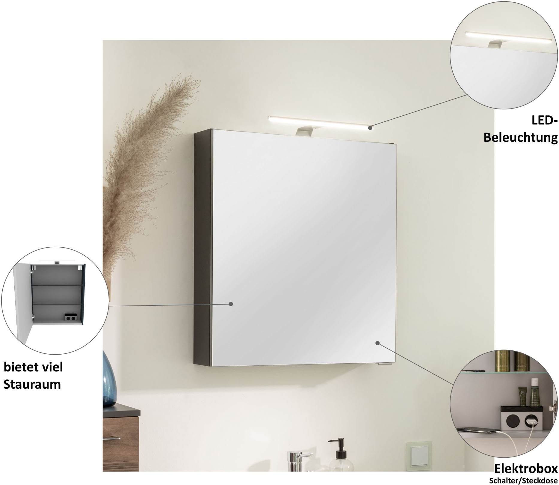 welltime Spiegelschrank »Lacona«