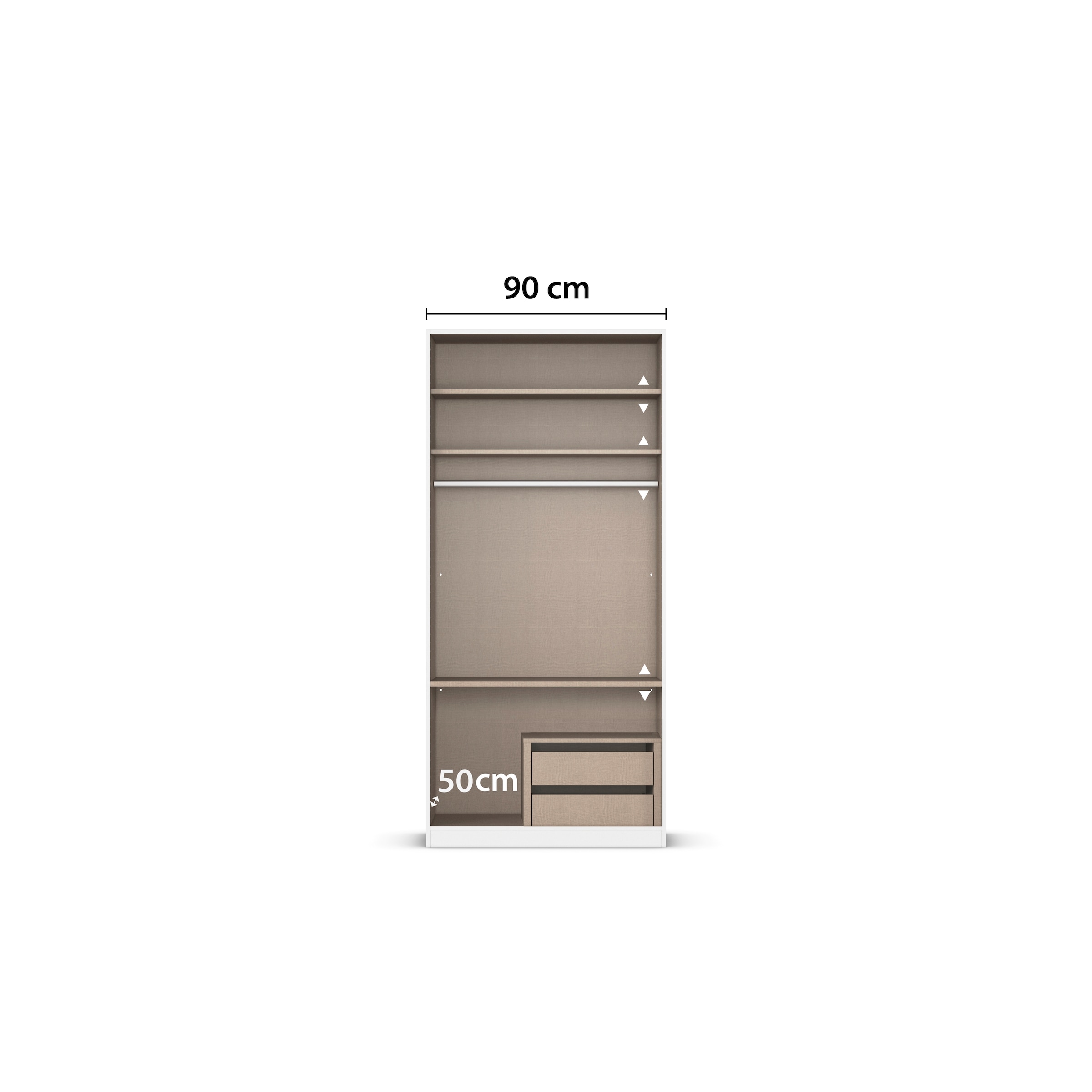 rauch Kleiderschrank »Marlene«, (in 3 verschiedenen Ausstattungen BASIC/CLASSIC/PREMIUM), in 3 Breiten 91/136/181 cm im Landhaus-Stil MADE IN GERMANY