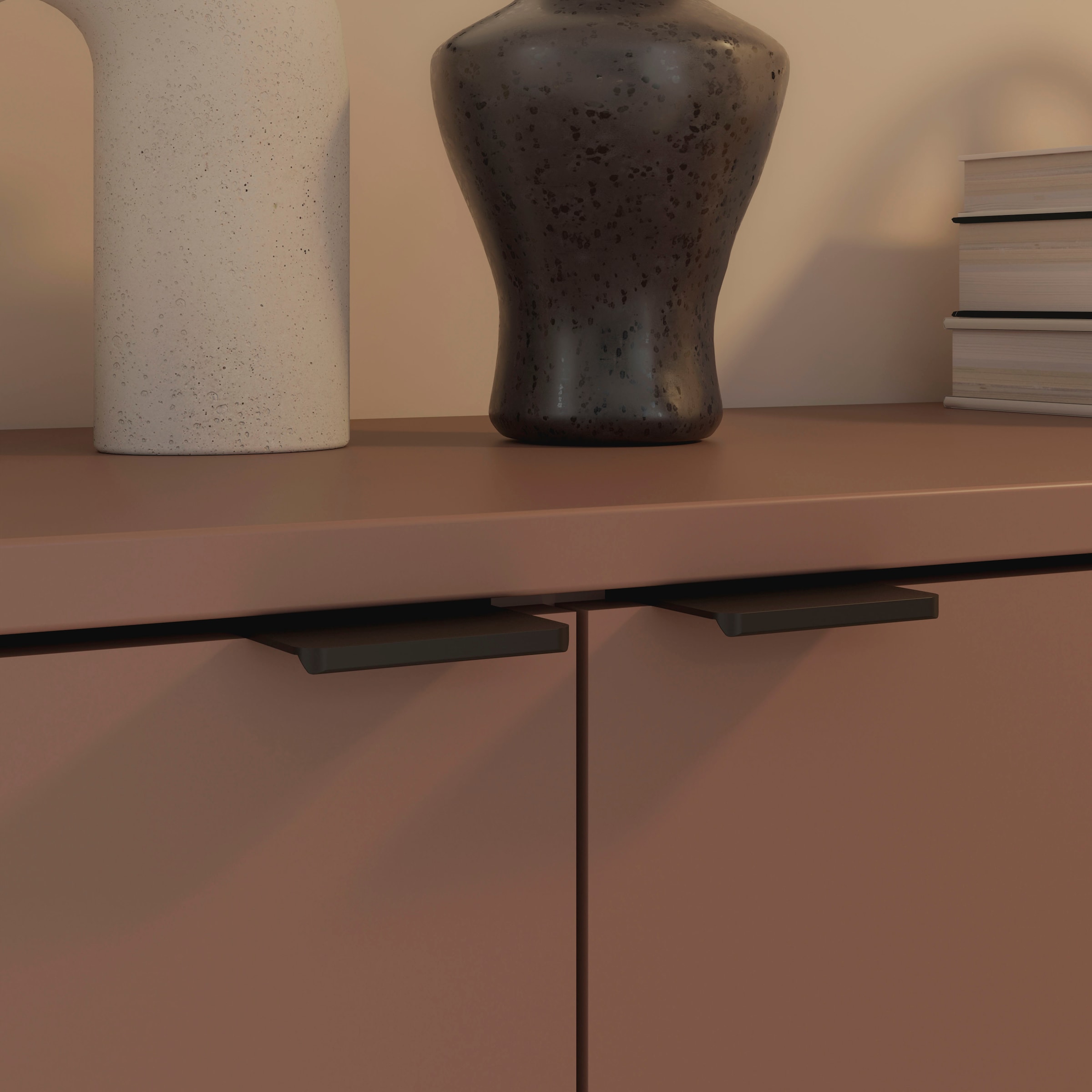 FORTE Kommode »Ganymede«, Kommode, Stauraum, Metallgriffe, 4 Dekore, Breite 80,1cm