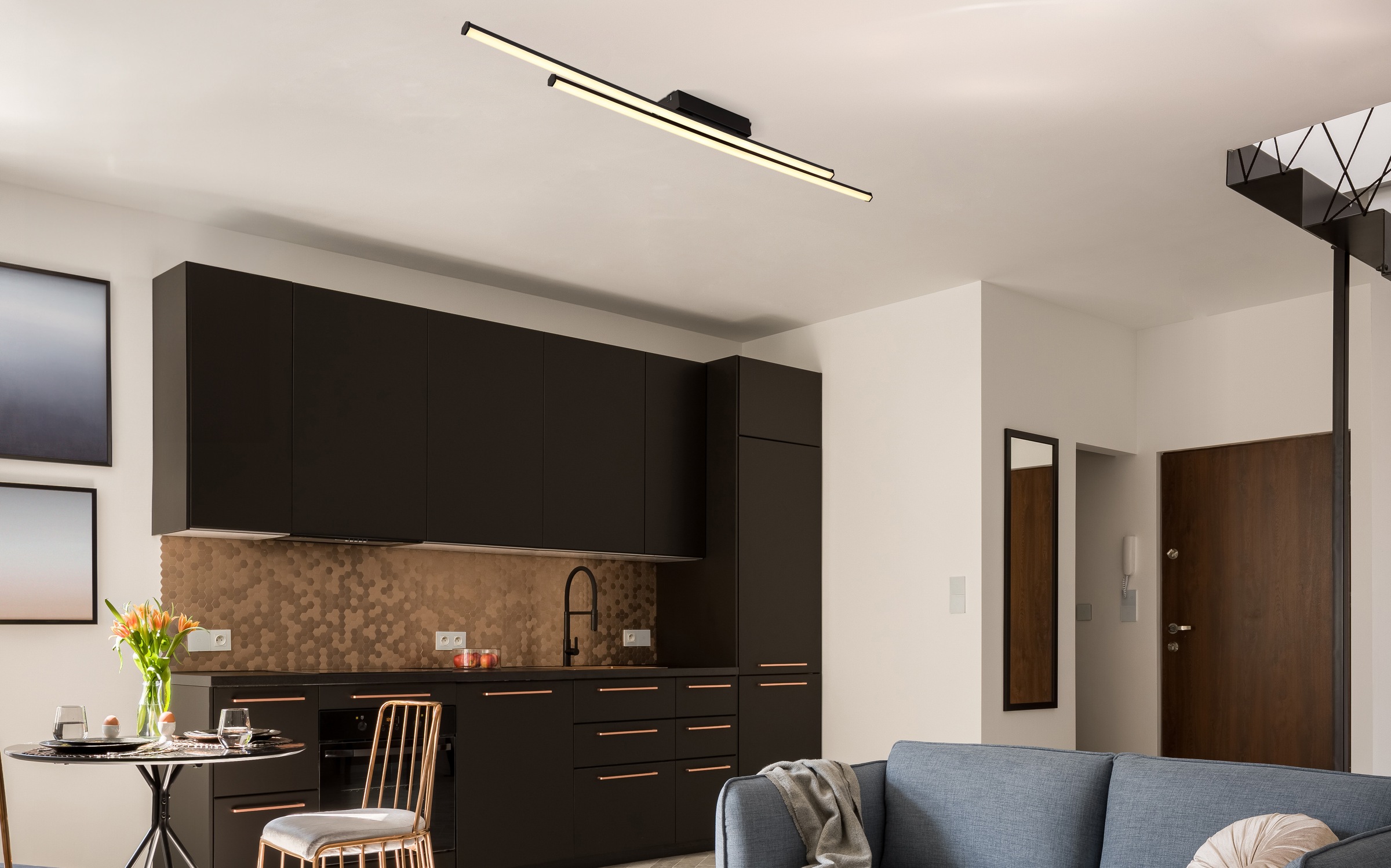 GLOBO LIGHTING Deckenleuchte »KIRINA« LED-Modul 1 Stk. Warmweiß Deckenlampe Wohnzimmer-Leuchte Schlafzimmer-Leuchte Flur Küche