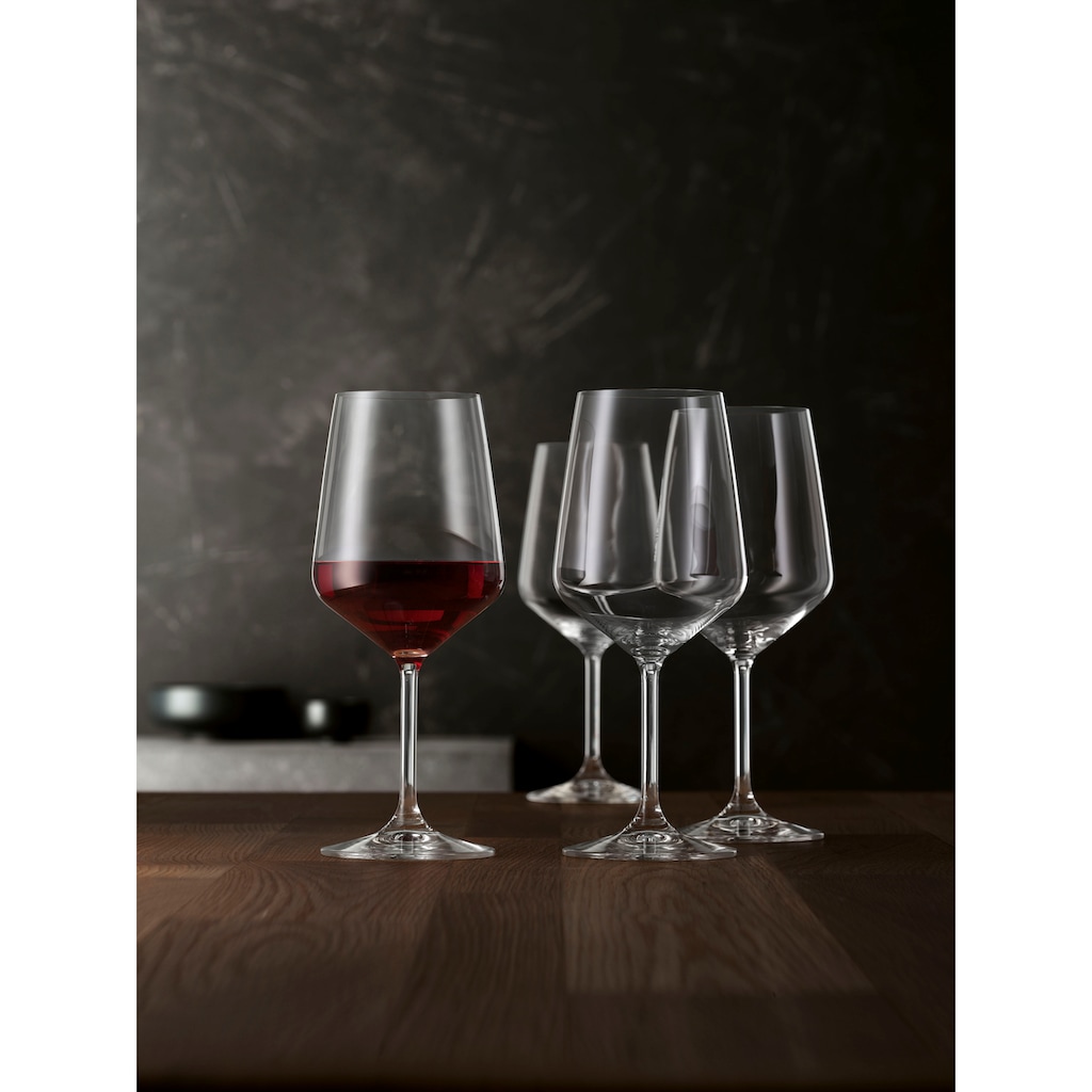 SPIEGELAU Rotweinglas »Style«, (Set, 4 tlg., Set bestehend aus 4 Gläsern)