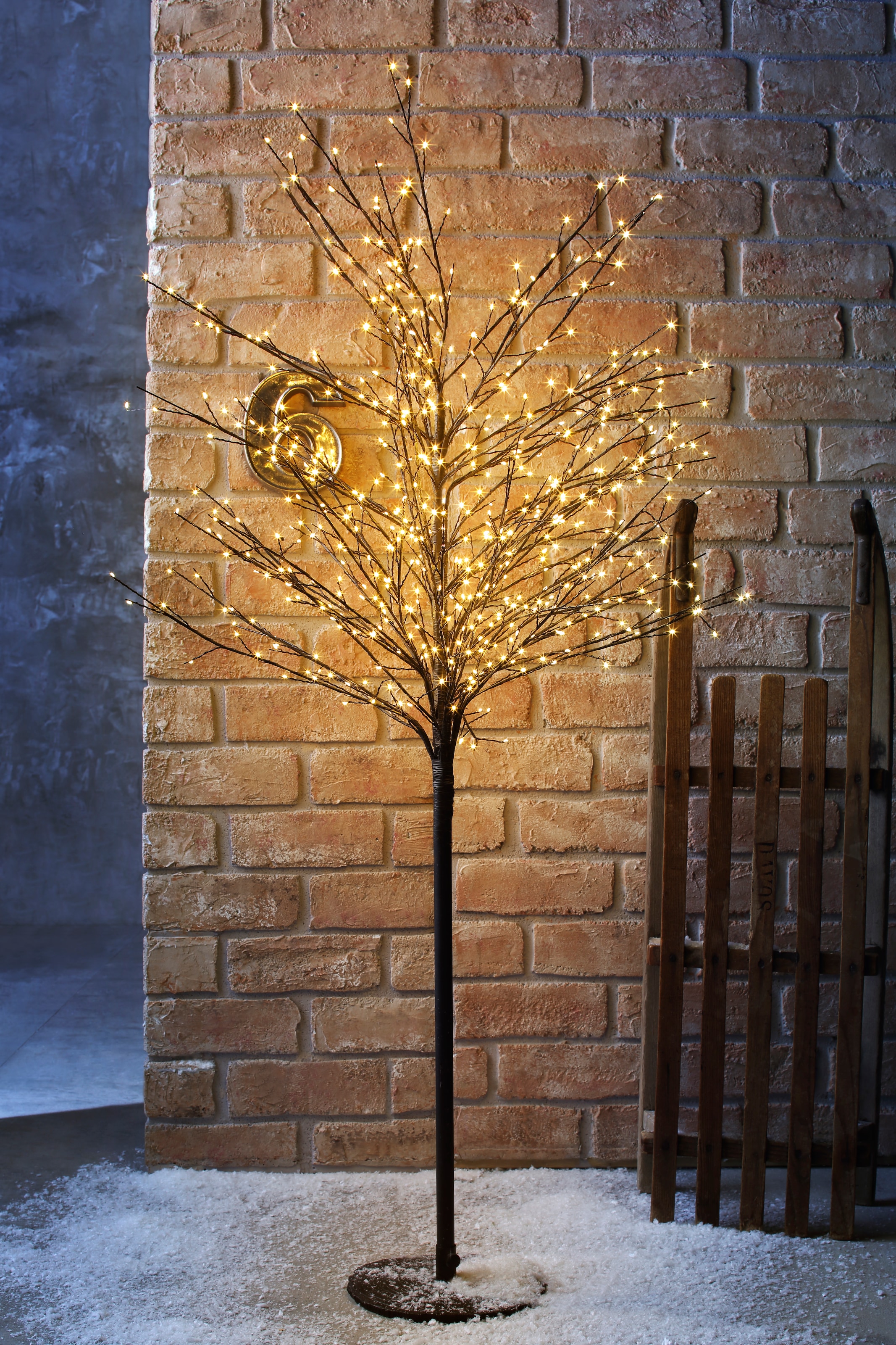 AM Design LED Baum, mit warmweißen Rechnung flammig-flammig, kaufen aussen, 580 Weihnachtsdeko 580 auf LEDs