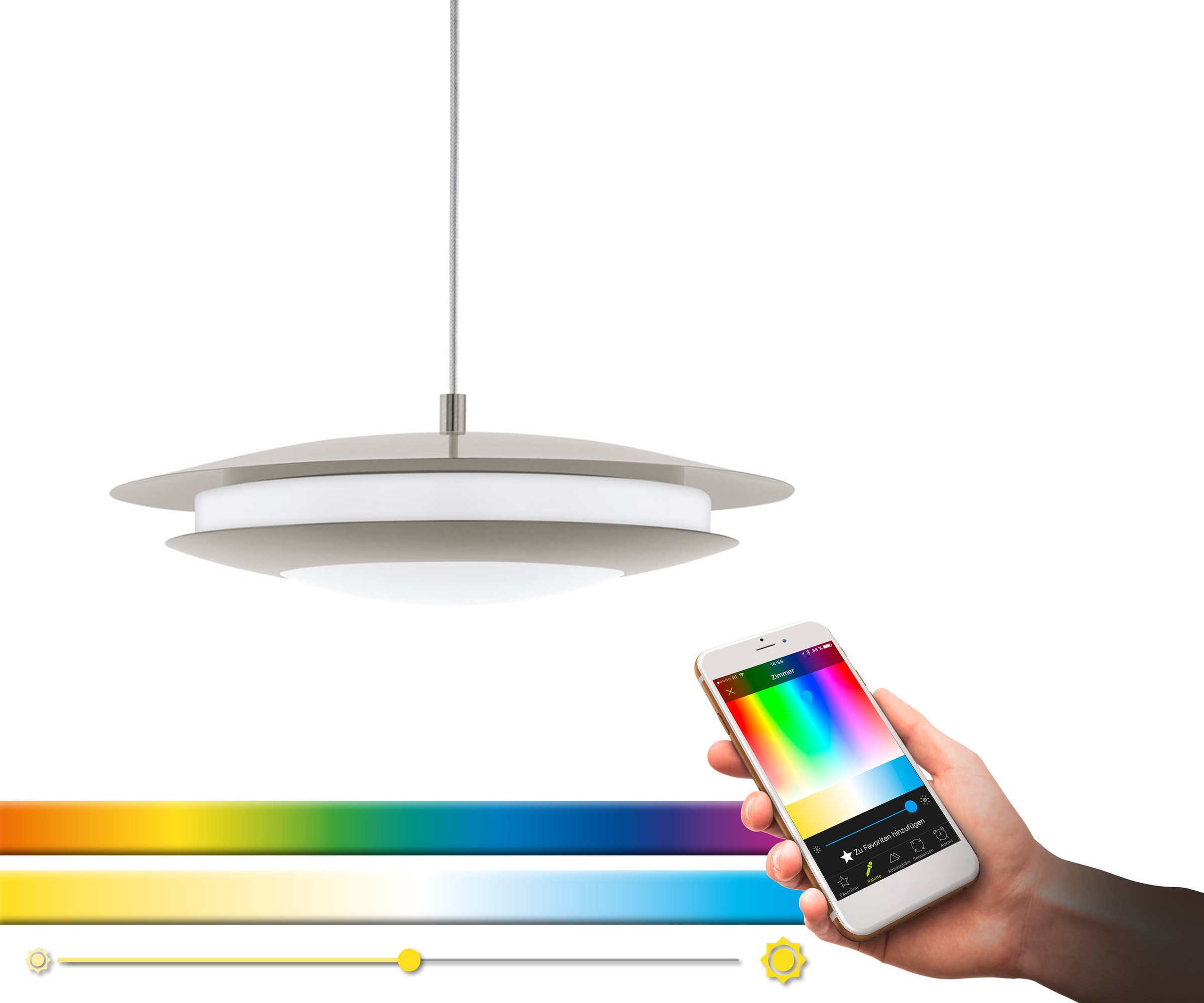 EGLO Pendelleuchte »MONEVA-C«, 1 flammig, Leuchtmittel LED-Board   LED fest günstig online kaufen