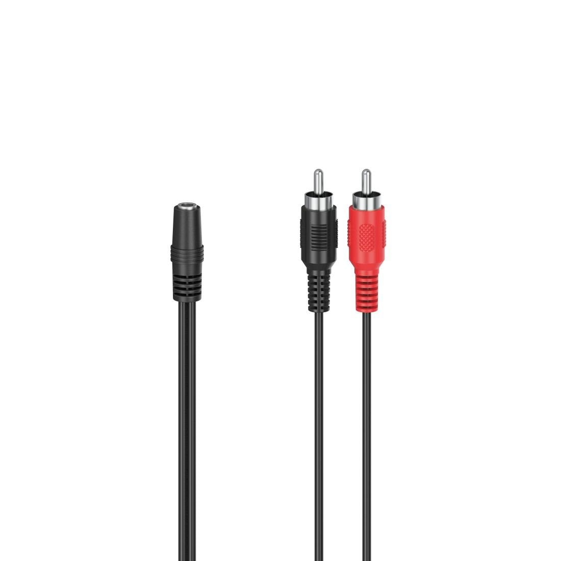 Hama Audio-Adapter »Audio-Adapter, 2 Cinch-Stecker - 3,5-mm-Klinken-Kupplung Cinch-Adapter«, Cinch zu 3,5-mm-Klinke, 10 cm