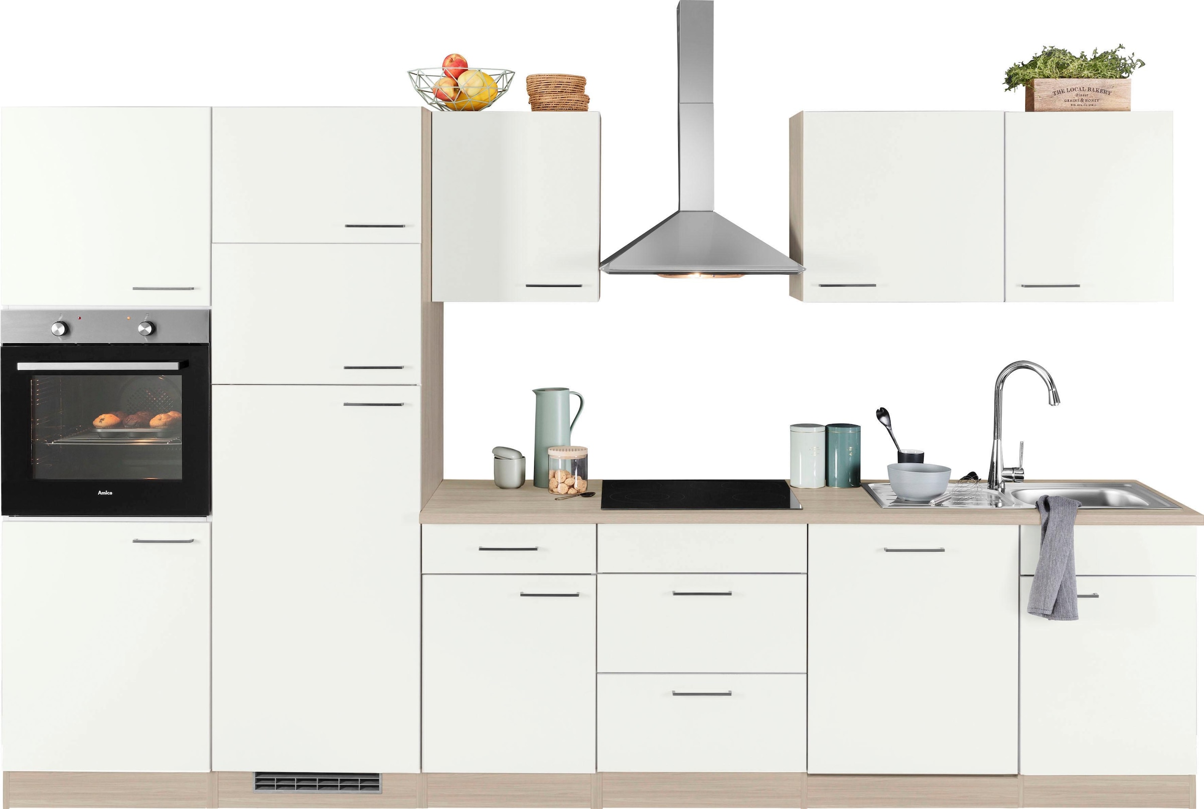 Regulärer Online-Verkauf wiho Küchen Küchenzeile »Zell«, mit cm 340 bestellen auf Breite Rechnung E-Geräten