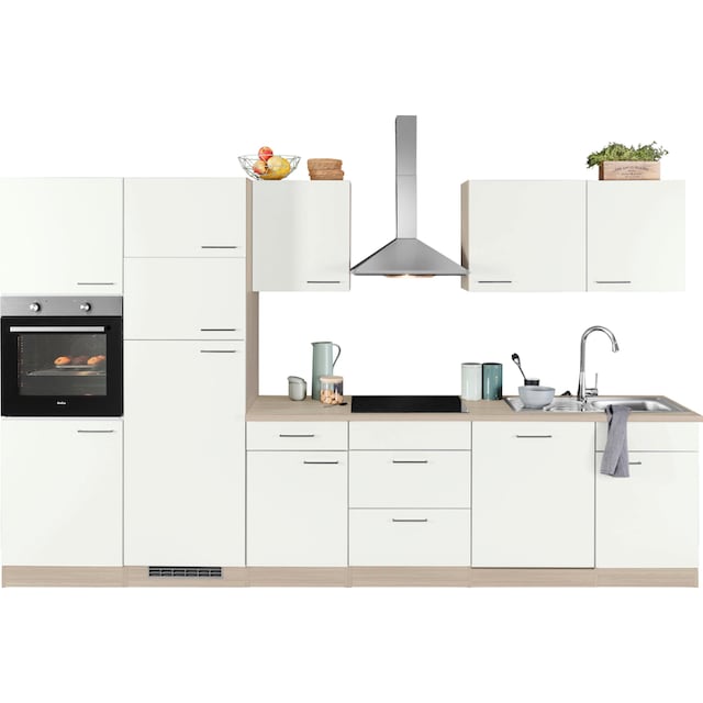 wiho Küchen Küchenzeile »Zell«, mit E-Geräten, Breite 340 cm auf Rechnung  bestellen | Kochfeldumbauschränke
