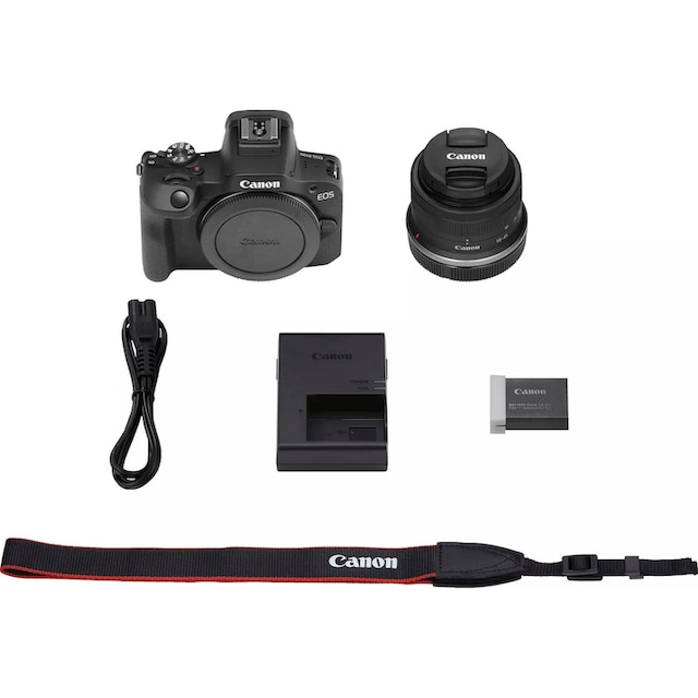 Canon Systemkamera »EOS R100 + RF-S 18-45mm F4.5-6.3 IS STM Kit«, RF-S  18-45mm F4.5-6.3 IS STM, 24,1 MP, Bluetooth-WLAN auf Raten kaufen