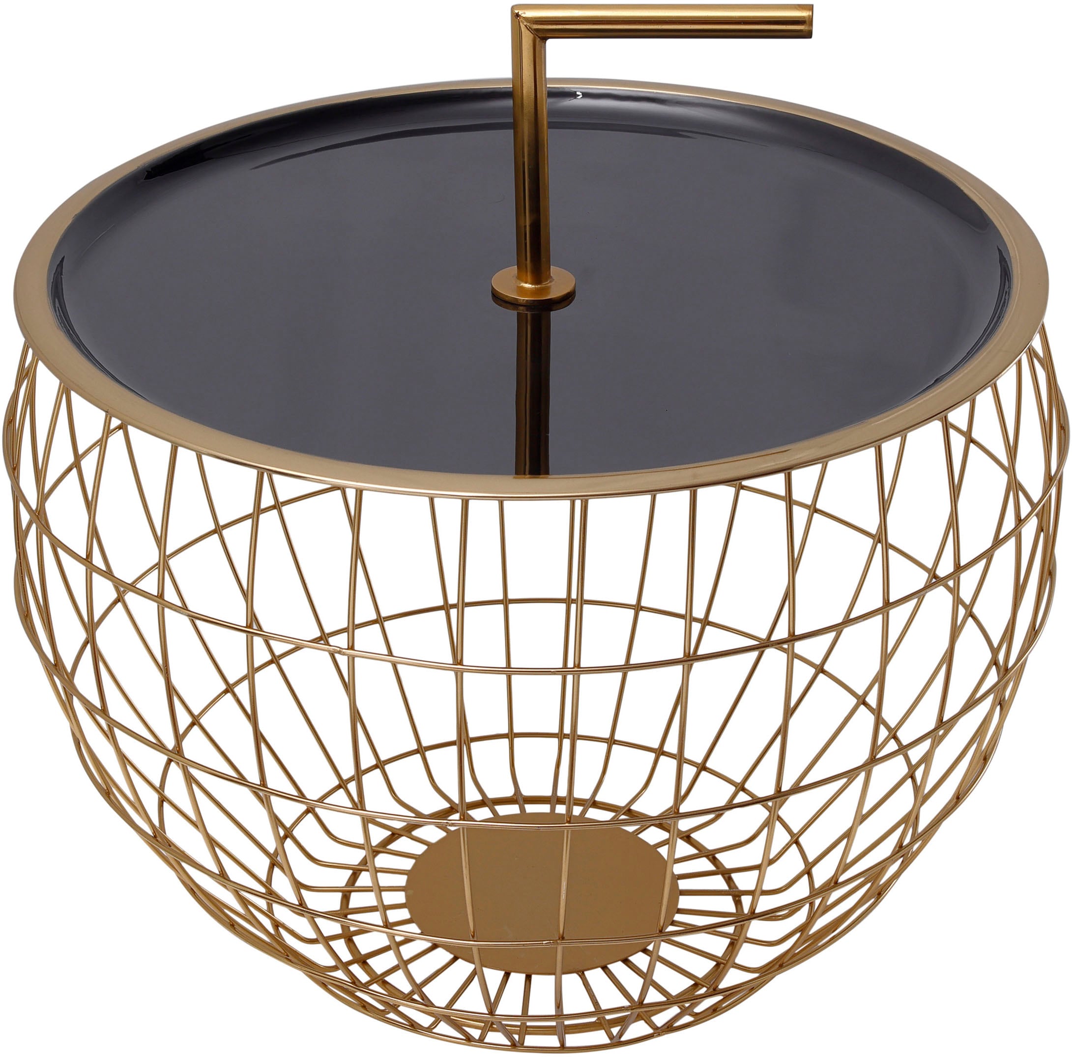 Kayoom Beistelltisch »Art Deco 500, Abstelltisch aus Metall,funktional und stabil«, (1 St.), Dekorativ, mit abnehmbarem Griff (13 cm), Stauraumfunktion