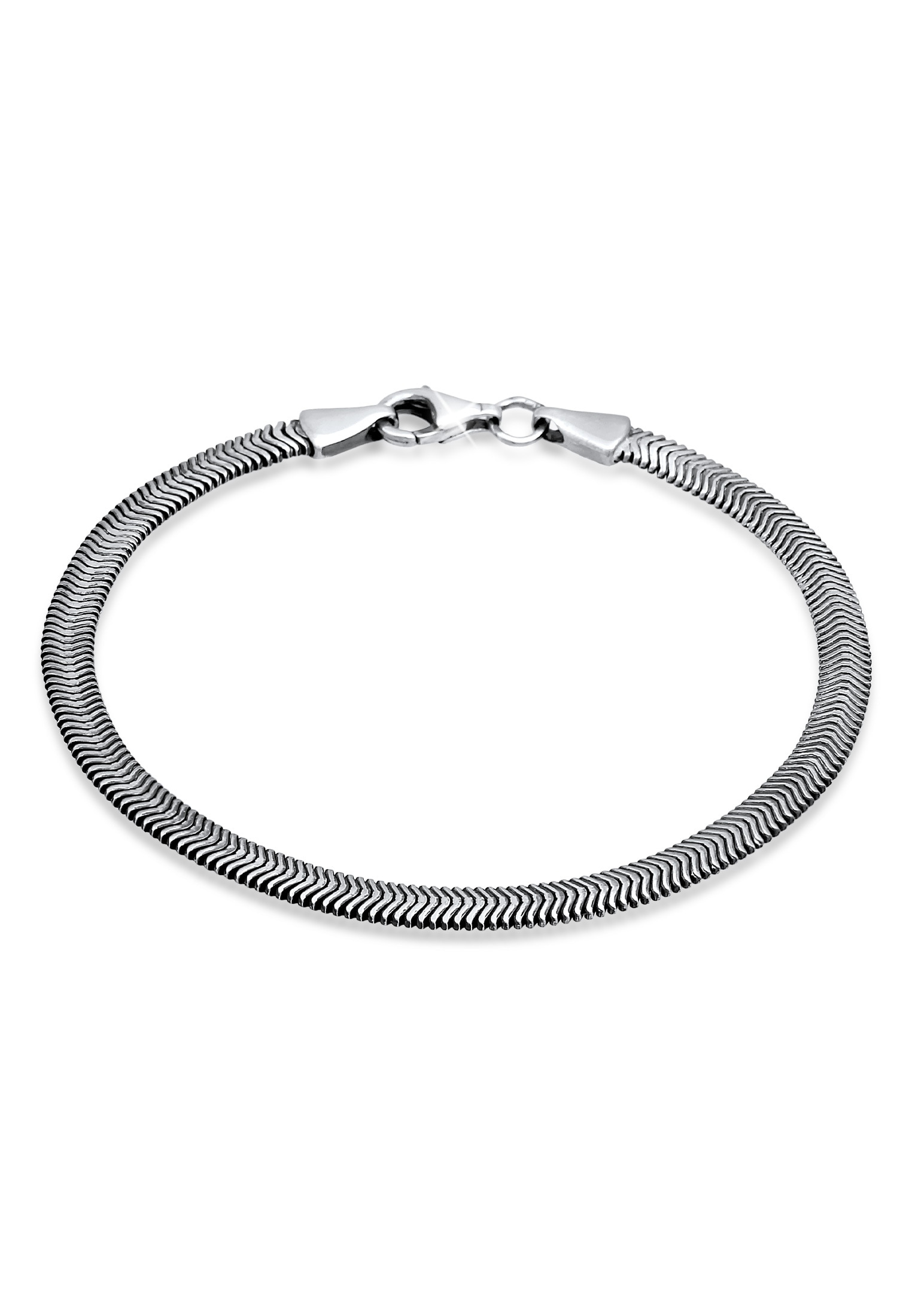 Kuzzoi Armband »Flach Silber« bei Elegant Schlangenkette online Fischgräte 925