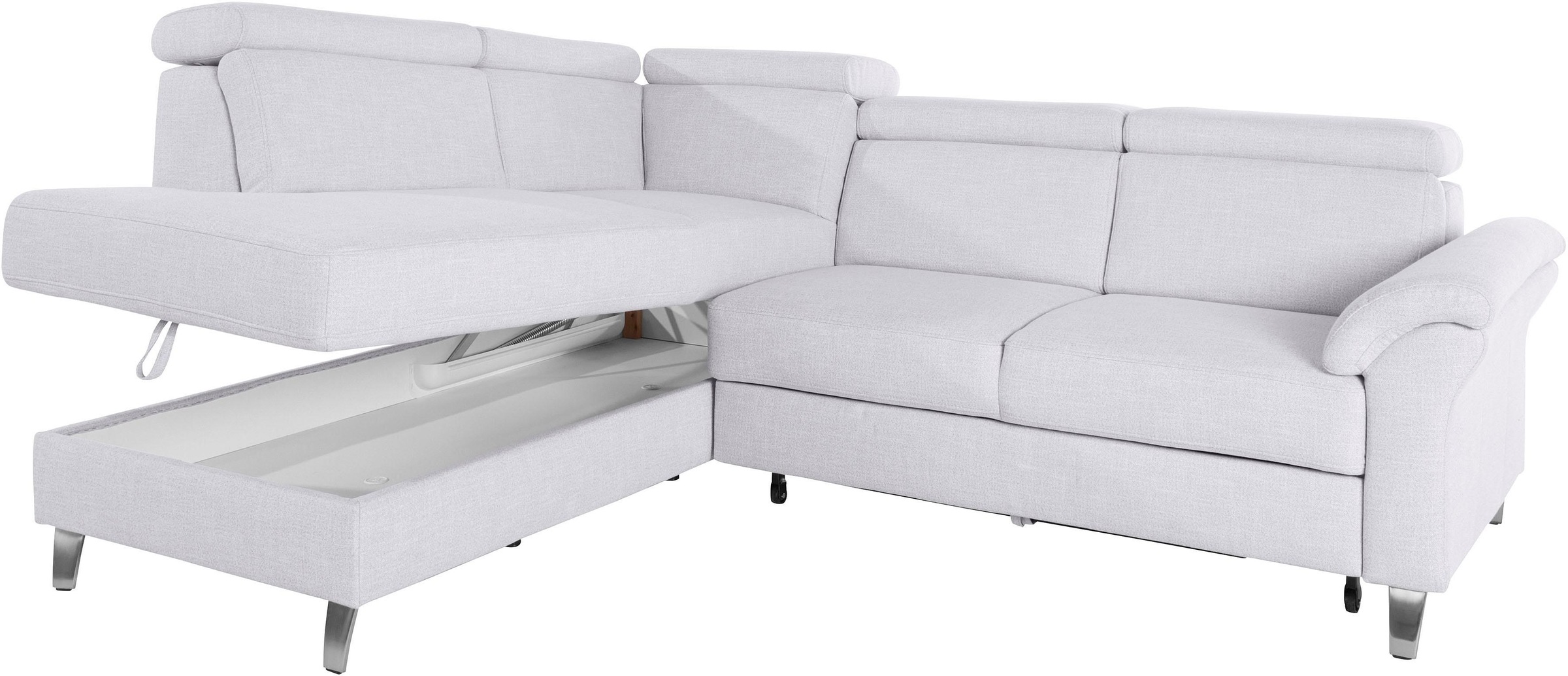 sit&more Ecksofa, inklusive Kopfteilverstellung, wahlweise mit Bettfunktion und Bettkasten