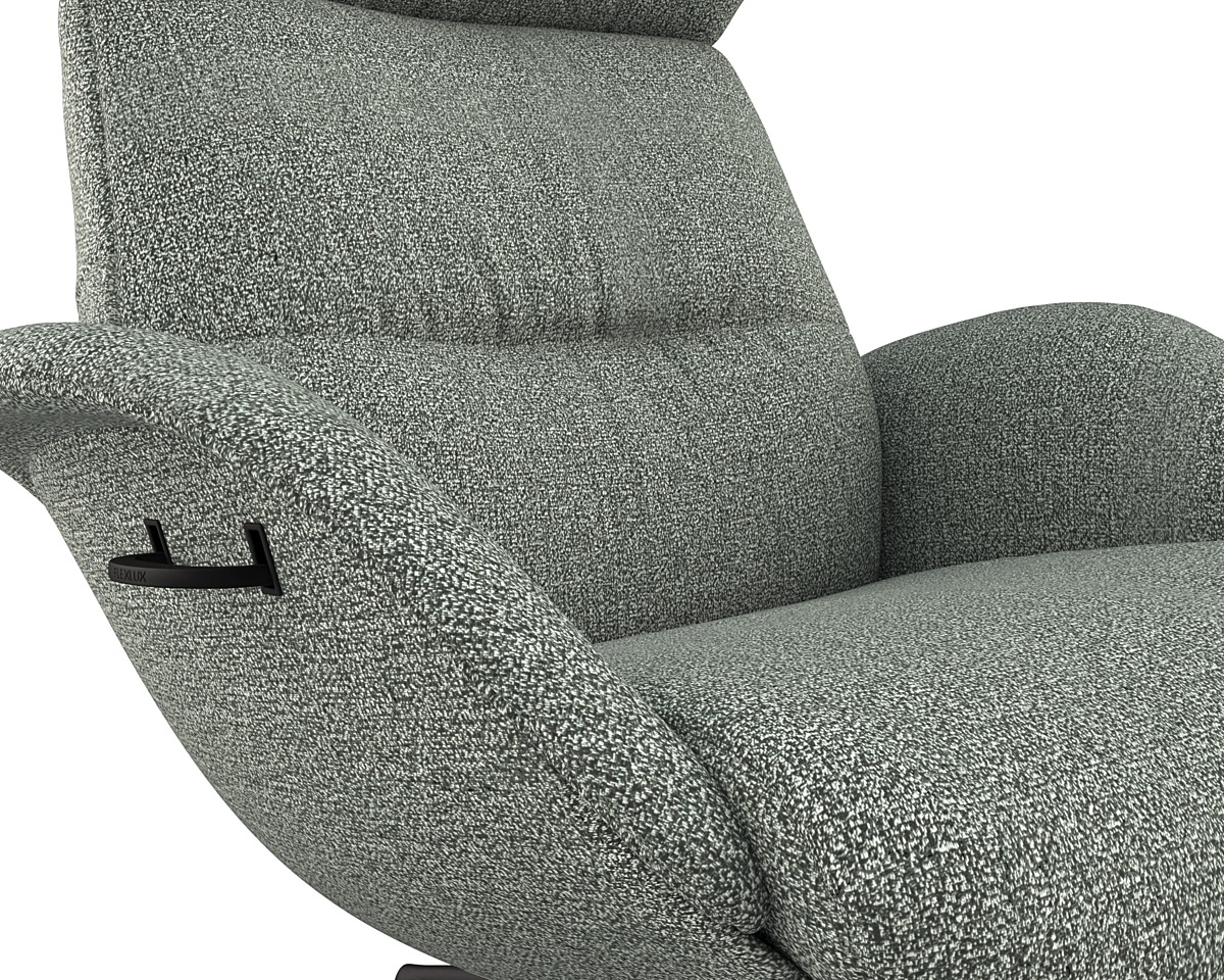 FLEXLUX Relaxsessel »Relaxchairs More«, Premium Komfort, Rücken- & Kopfteilverstellung, drehbar, Fuß schwarz