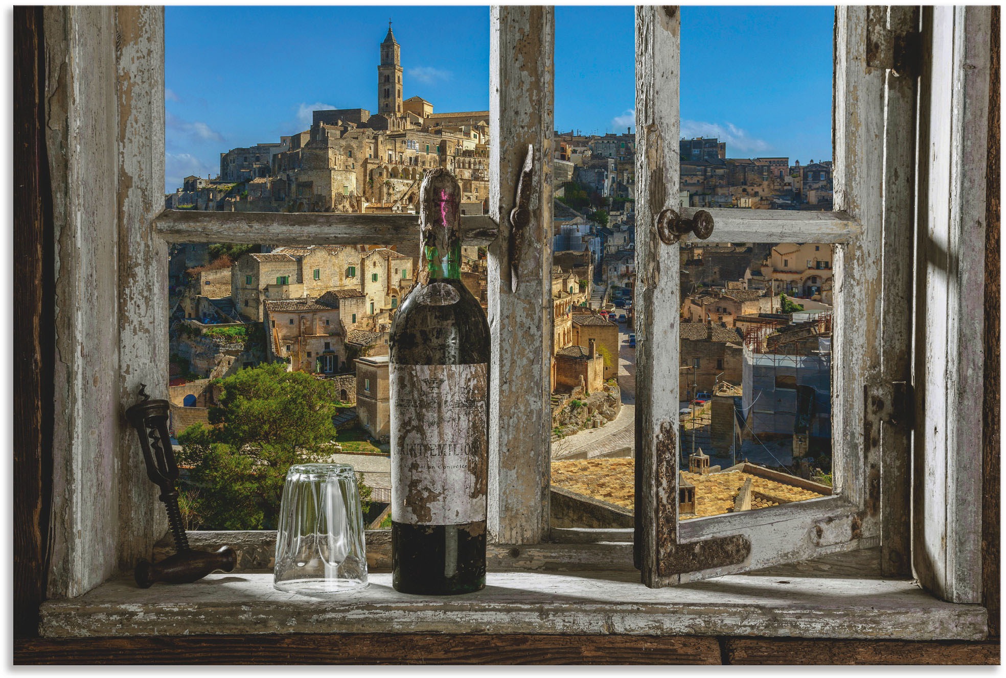 Artland Wandbild »Blick aus dem Fenster Matera, Italien« Fenster & Türen 1 günstig online kaufen
