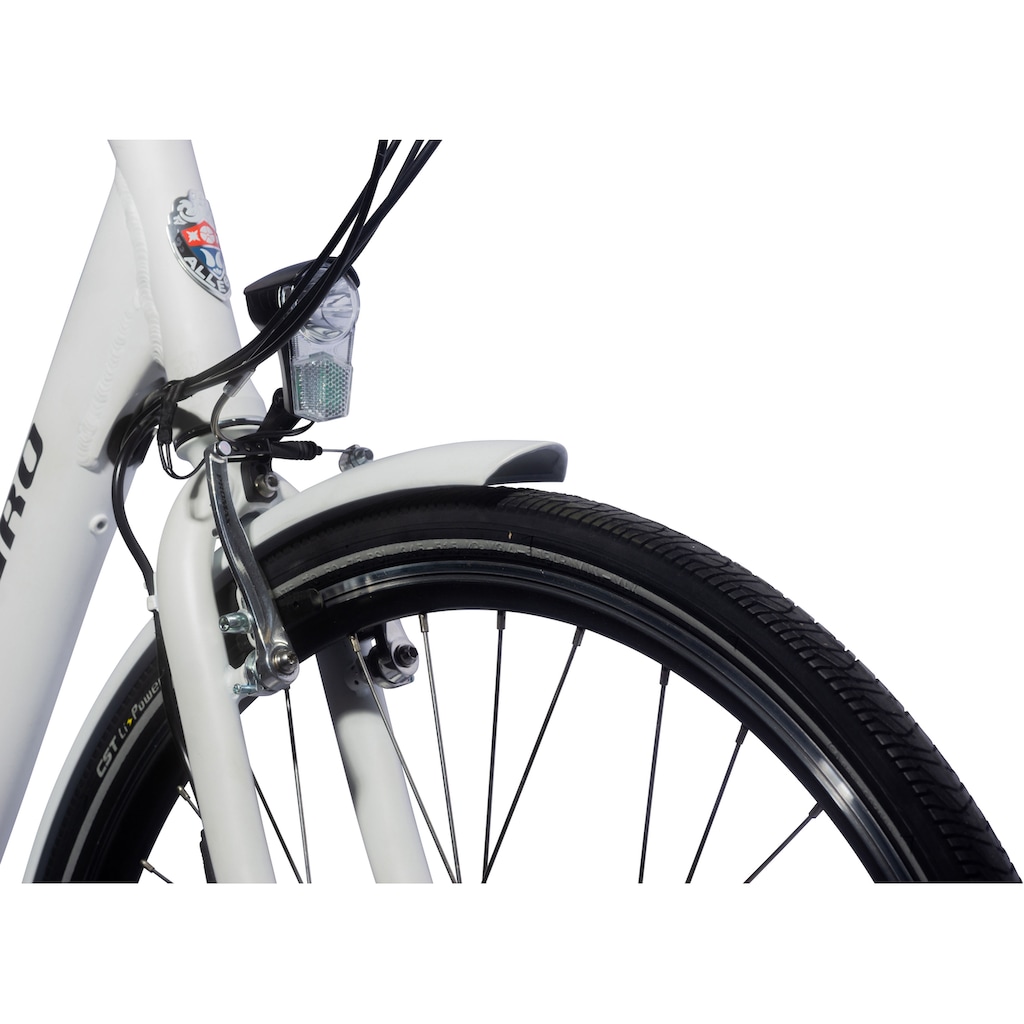 ALLEGRO E-Bike »Elegant 03 White«, 7 Gang, Shimano, Nexus, Frontmotor 250 W
