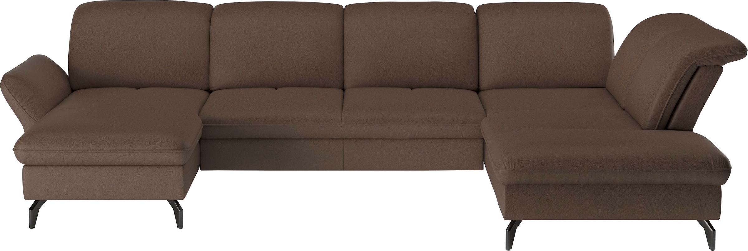 sit&more Wohnlandschaft »Leandro U-Form« Wahlweise mit Bett-, Kopfteil - un günstig online kaufen