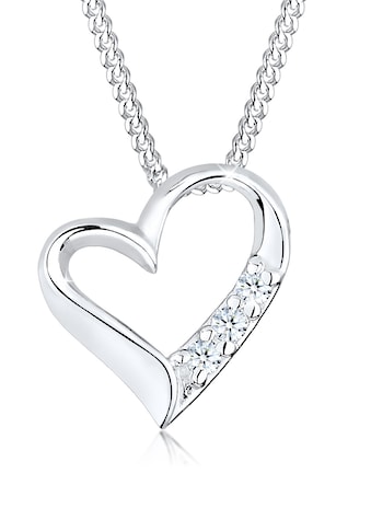 Elli DIAMONDS Collierkettchen »Herz Liebe Diamant (0.06 ct.) 925 Silber« kaufen
