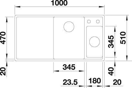 Blanco Granitspüle »AXIA III 6 S« aus SILGRANIT®, mit Glasschneidebrett und Edelstahlschale